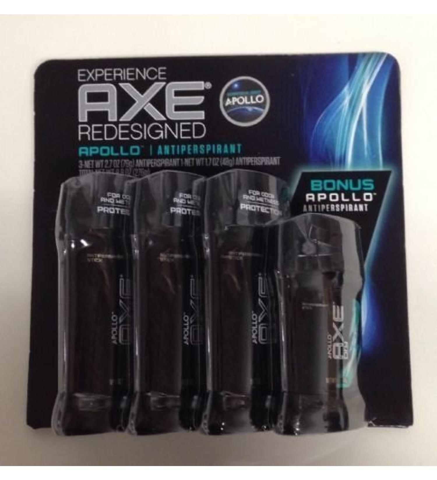 Axe Dry Antiperspirant Deodorant - Apollo (4 pack) (3-2.7 oz) (1-1.7 oz)