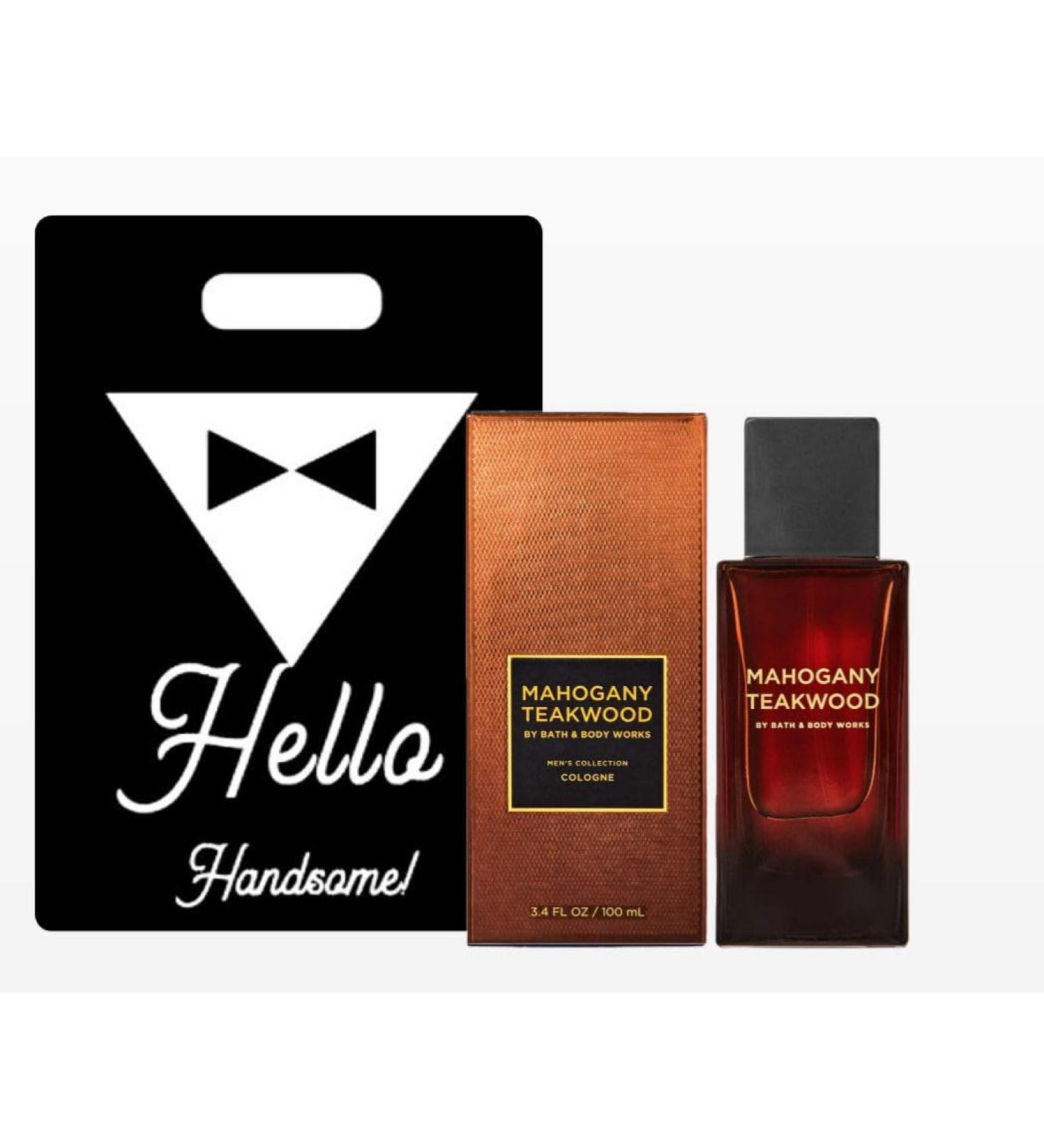 Mahogany Teakwood Cologne - White Barn - Bath/Body Work - Men's Collection - 3.4 fl oz / 100 mL and Gift Bag HELLO HANDSOME