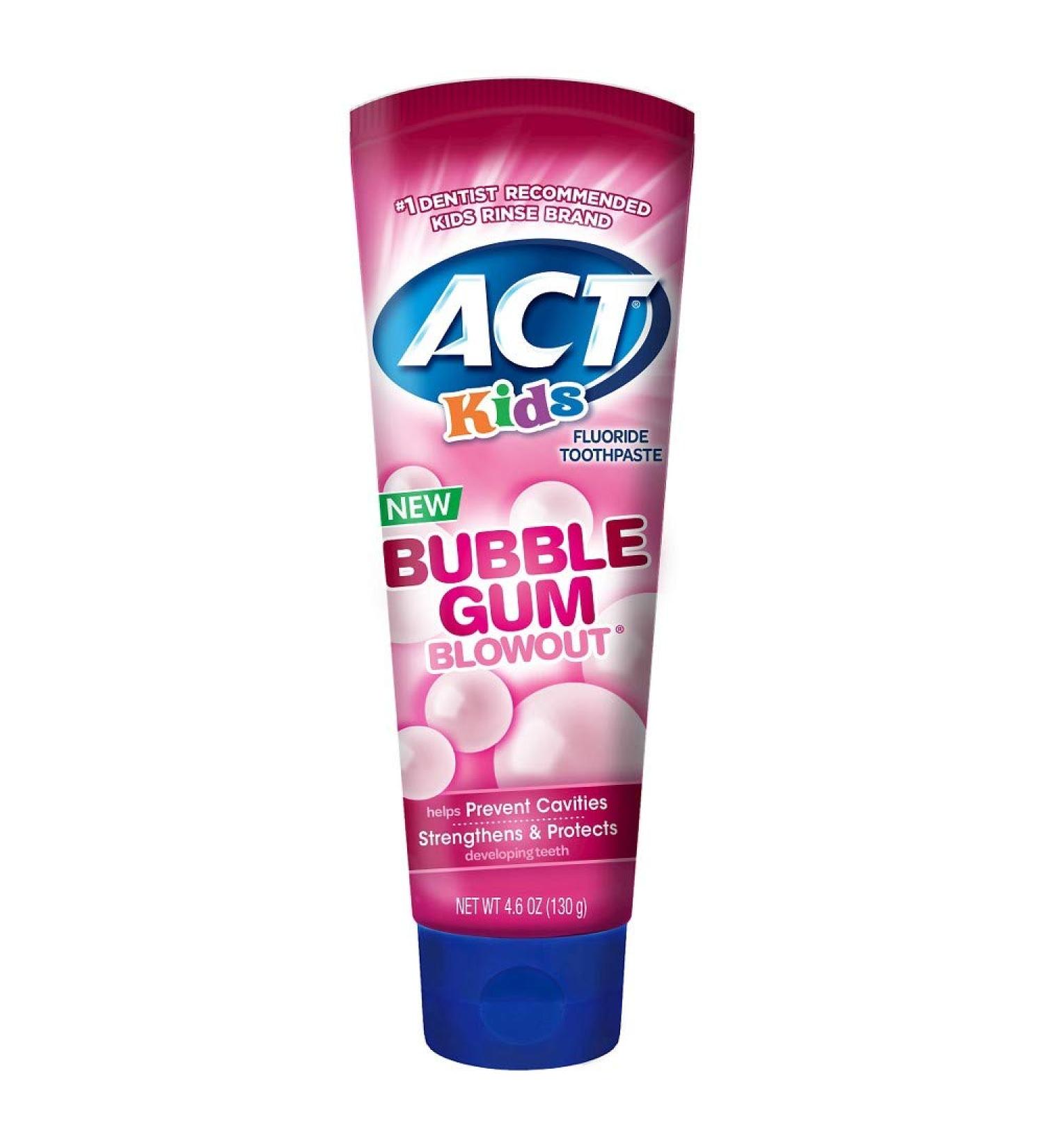 ACT Kids Bubblegum Blowout Toothpaste 4.6 ounce (Pack of 2)