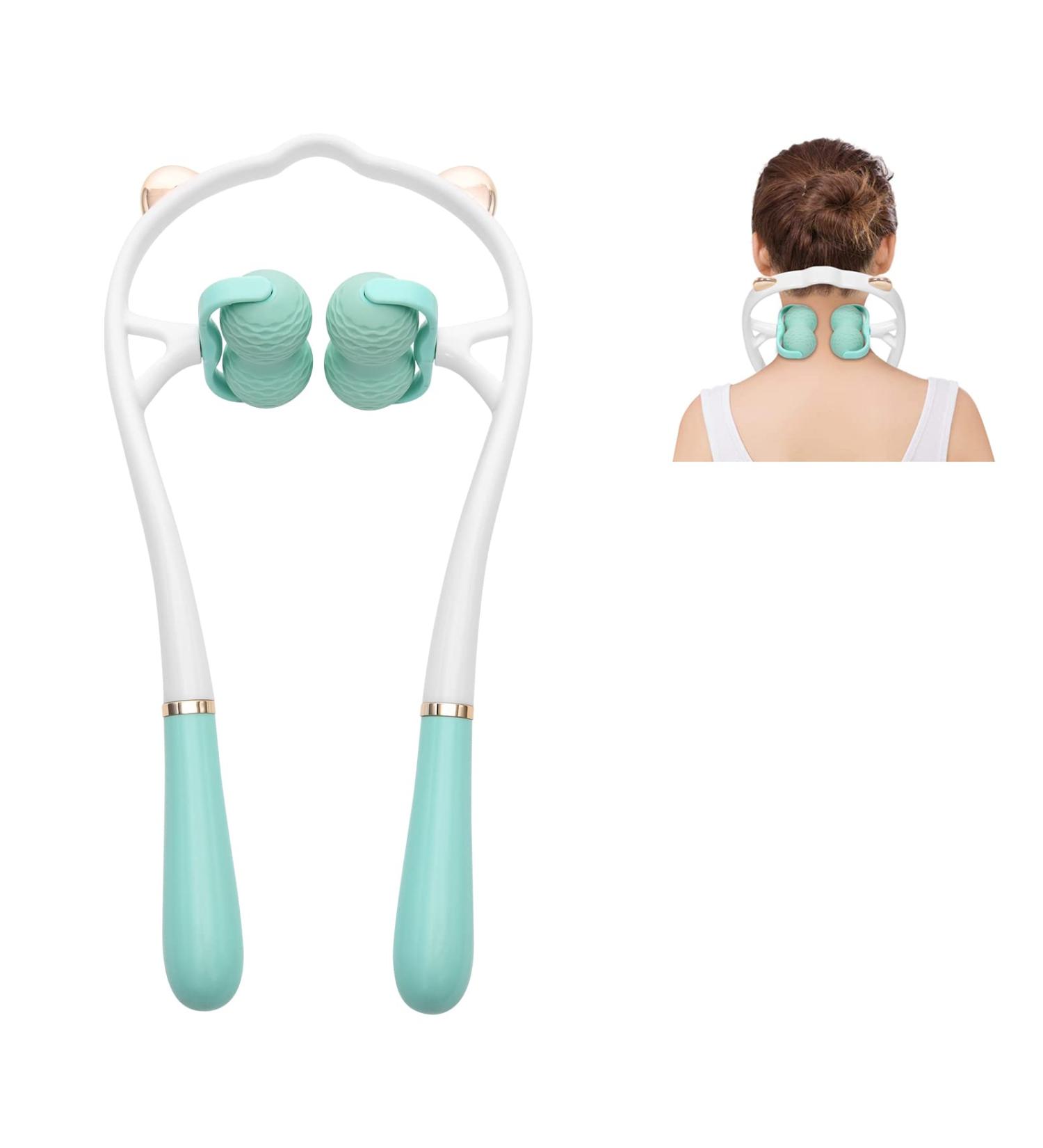 Veewook 360 Dual Roller Ball Neck Massager Tool - Green - Buy Online on GoSupps.com