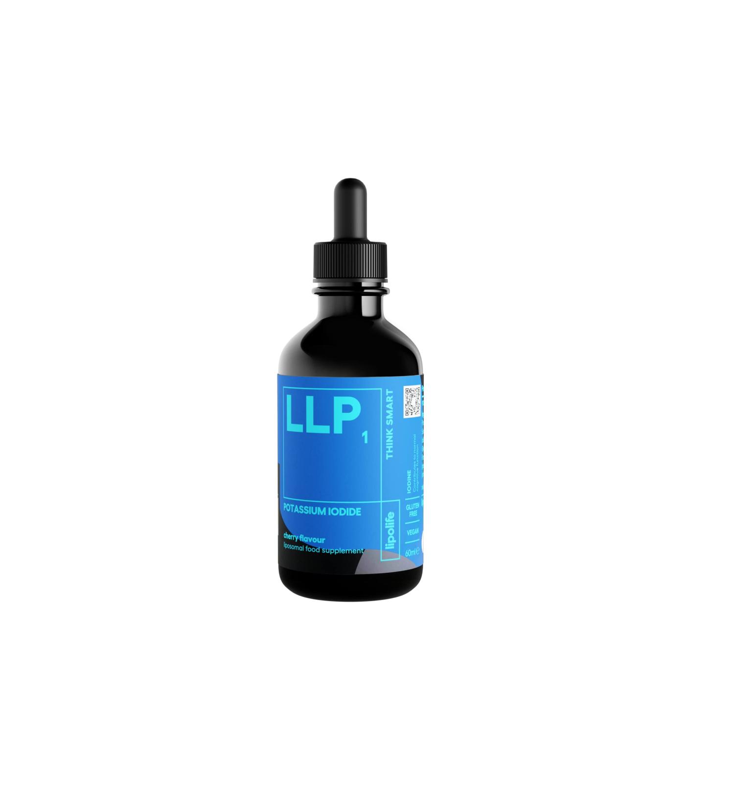 Lipolife LLP1 Liposomal Potassium Iodide 60ml - Cherry Flavour - Buy Online on GoSupps.com