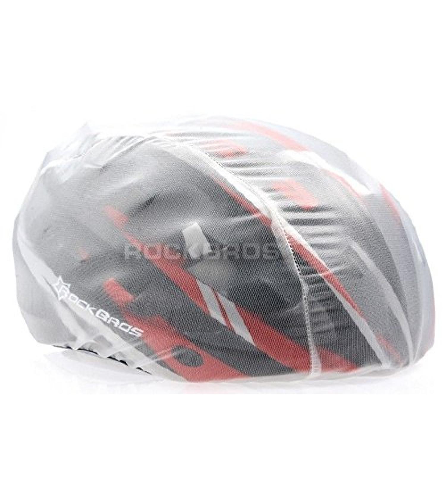 2 Pack White Waterproof Bicycle Helmet Covers | Rain Wind & Sun Protection | Adjustable Size & Reflective Logo for Safety - Buy Online on GoSupps.com