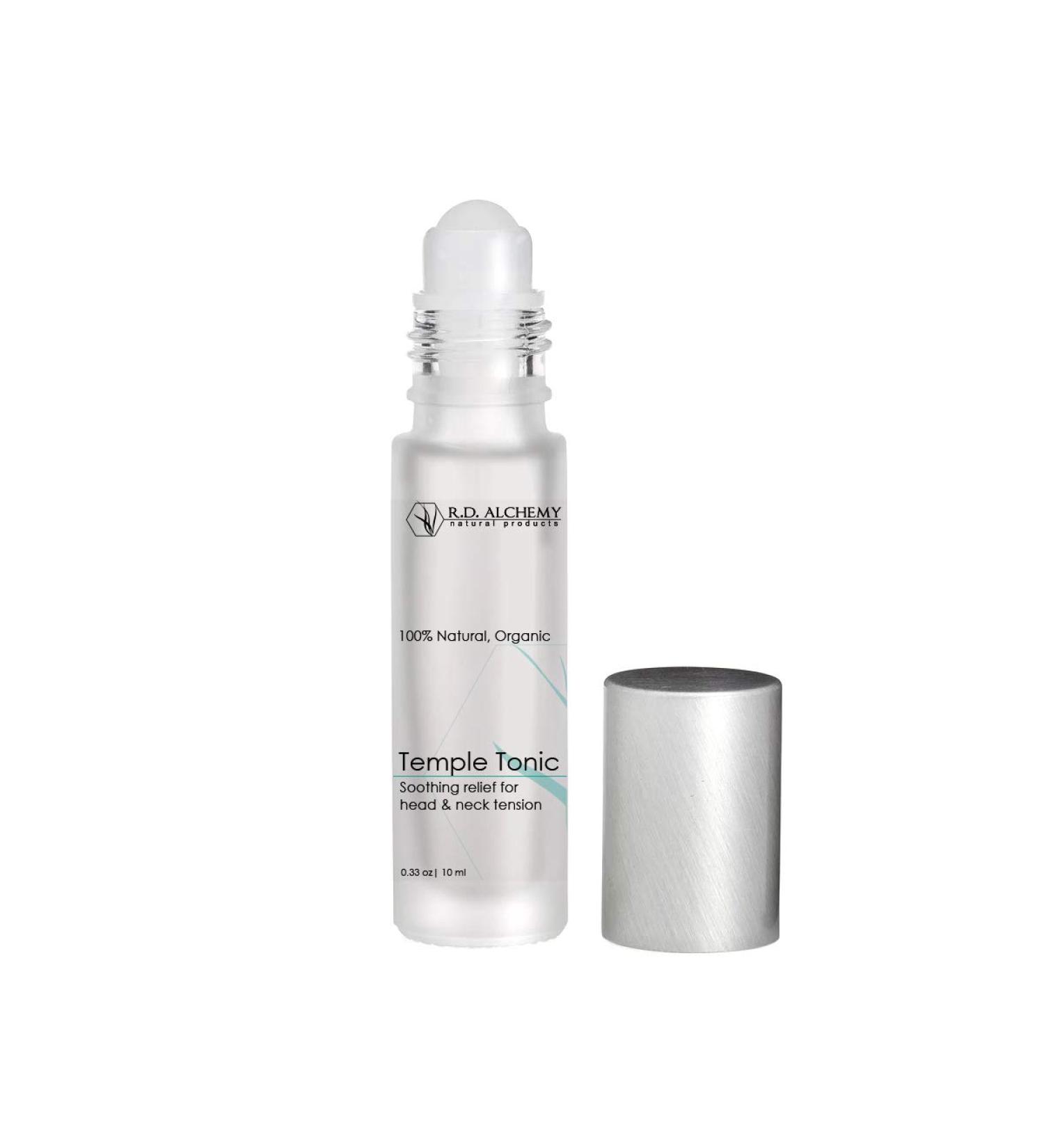 RD Alchemy - 100% Natural & Organic Temple Tonic - Soothing Aromatherapy Stick for Head and Neck Tension - Peppermint Oil Roll On w/Lavender Essential Oil