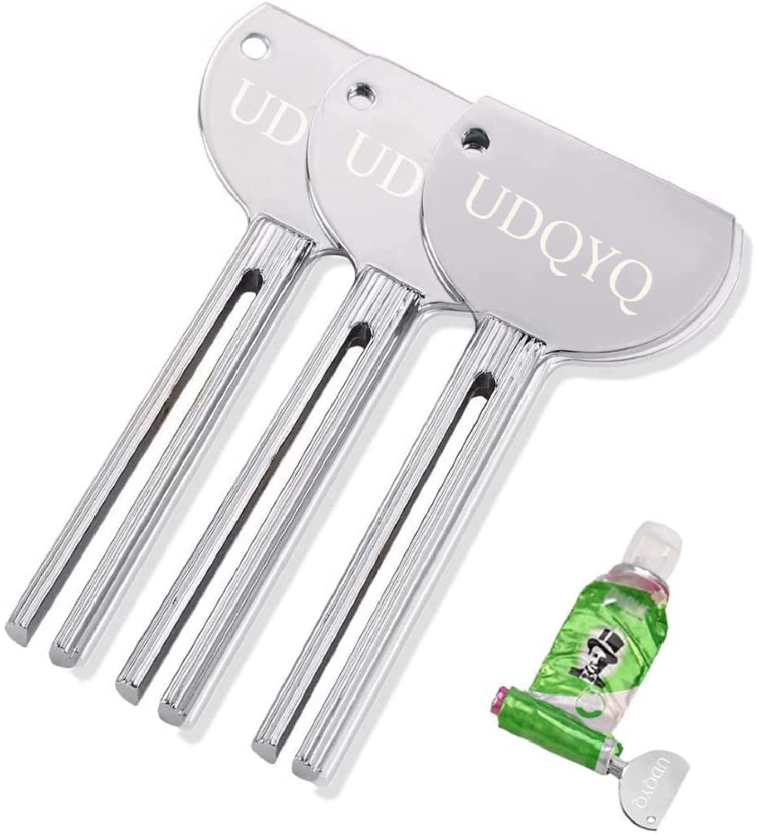 UDQYQ 3 pieces tube squeezer stainless steel tube squeezer metal toothpaste squeezer tube dispenser save toothpaste creams paint ointment no more mess and waste. (Silver) - Buy Online on GoSupps.com