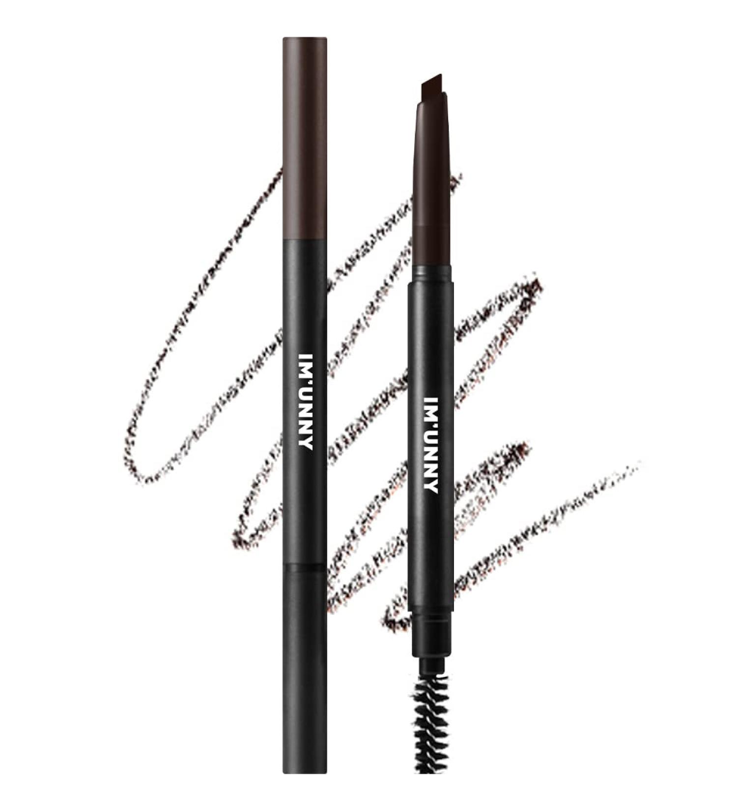 IM UNNY Eyebrow Pencil (Black-brown) - Waterproof, Ultra-Triangle Tip for Hair-like Strokes, Longwearing & Soft | Korean Makeup - Buy Online on GoSupps.com