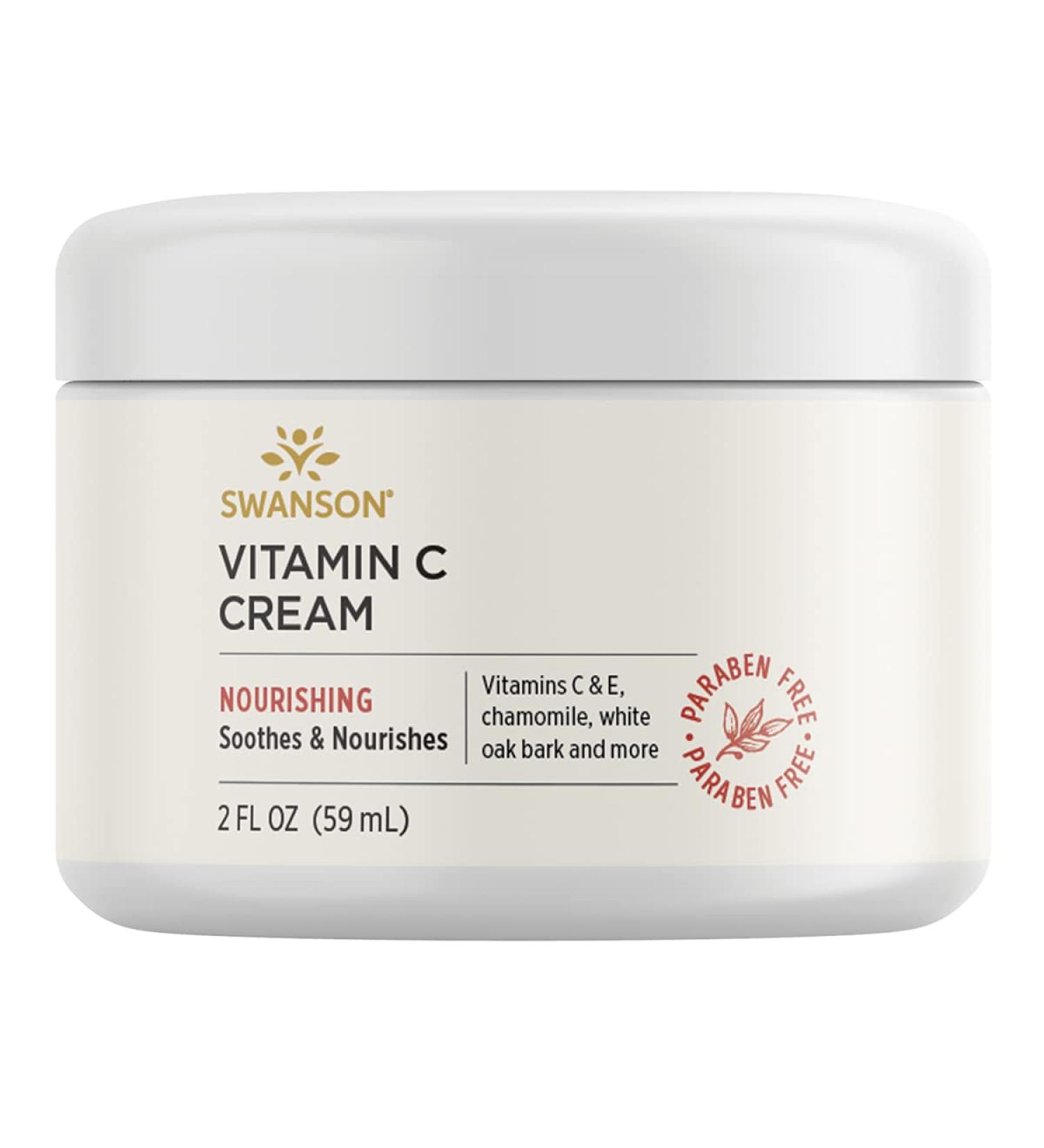 Swanson Vitamin C Cream - 2 fl oz (59 ml) | Nourishing Skin Health & Radiance - Shop Internationally - Buy Online on GoSupps.com