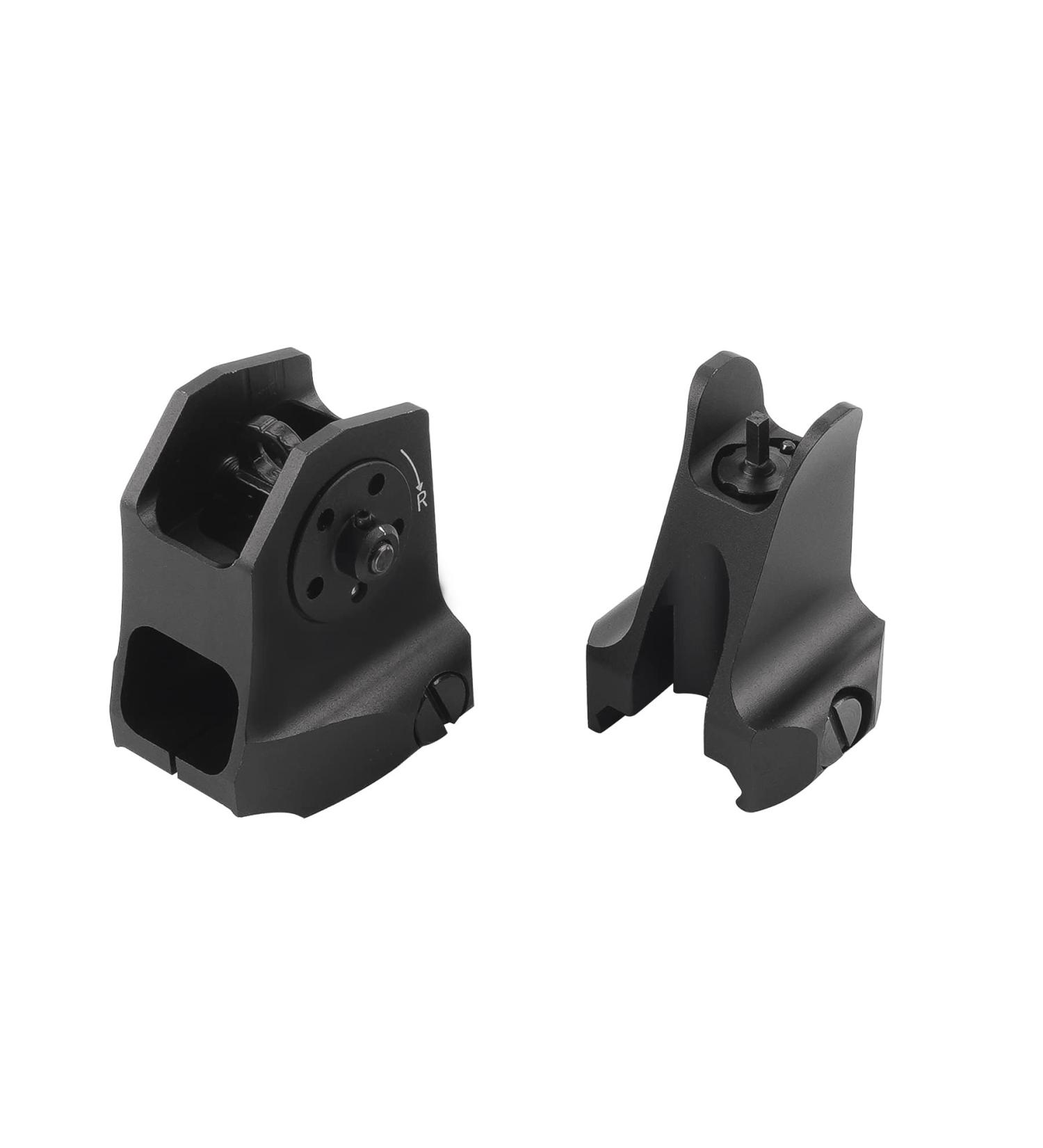 AGGXPF Fixed Iron Sights Set for Picatinny Weaver Rails - Durable Backup Front and Rear Sight - Buy Online on GoSupps.com