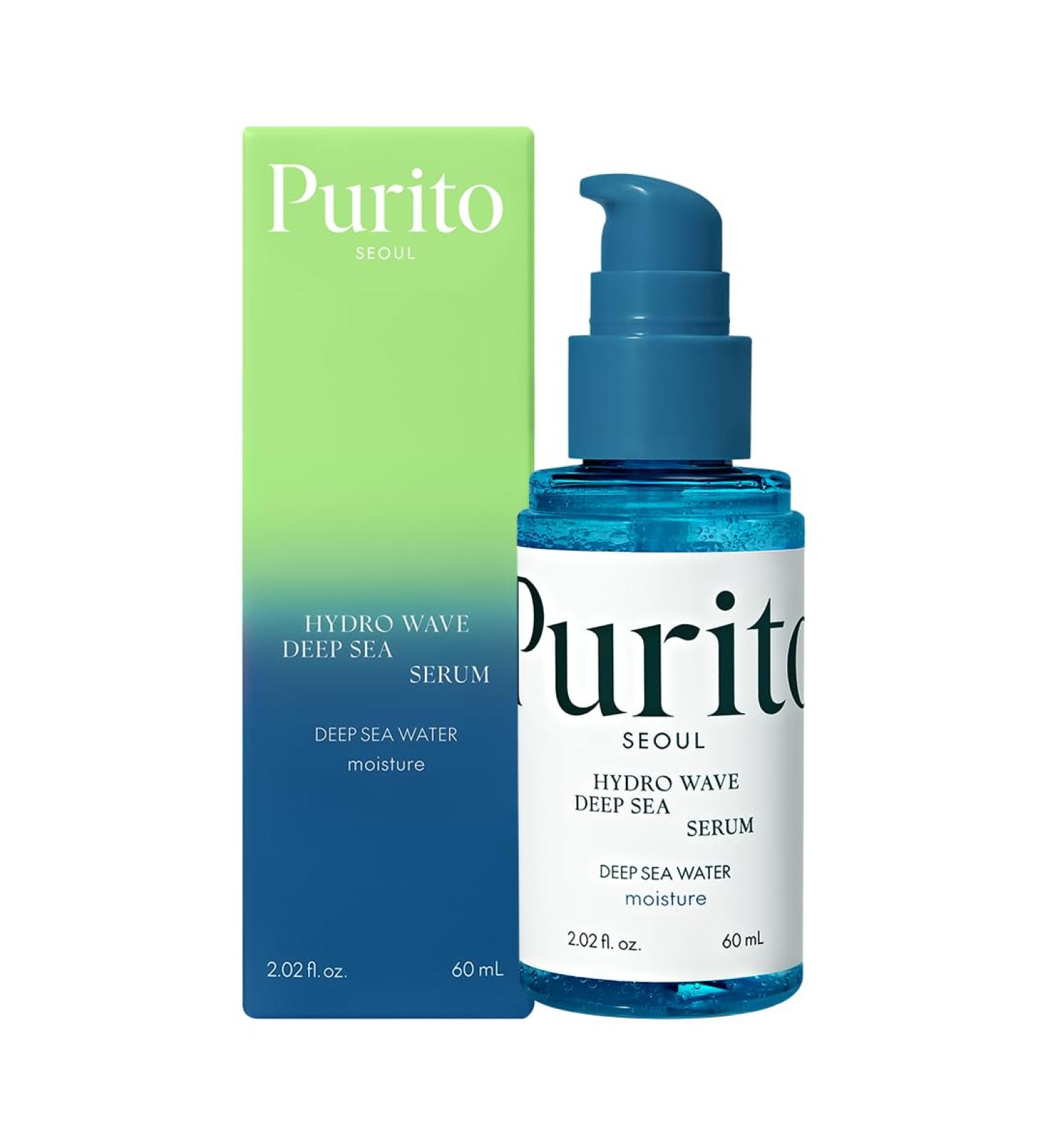 PURITO Deep Sea Serum | Deep Sea Water 66% + Marine Complex + Snow Mushirooms | Facial Serum | for Hydration Skin Plumping | Lightweight & Non-Greasy Texture | Korean skincare 60mL 2.02 fl.oz 2.02 Fl Oz (Pack of 1) - Buy Online on GoSupps.com