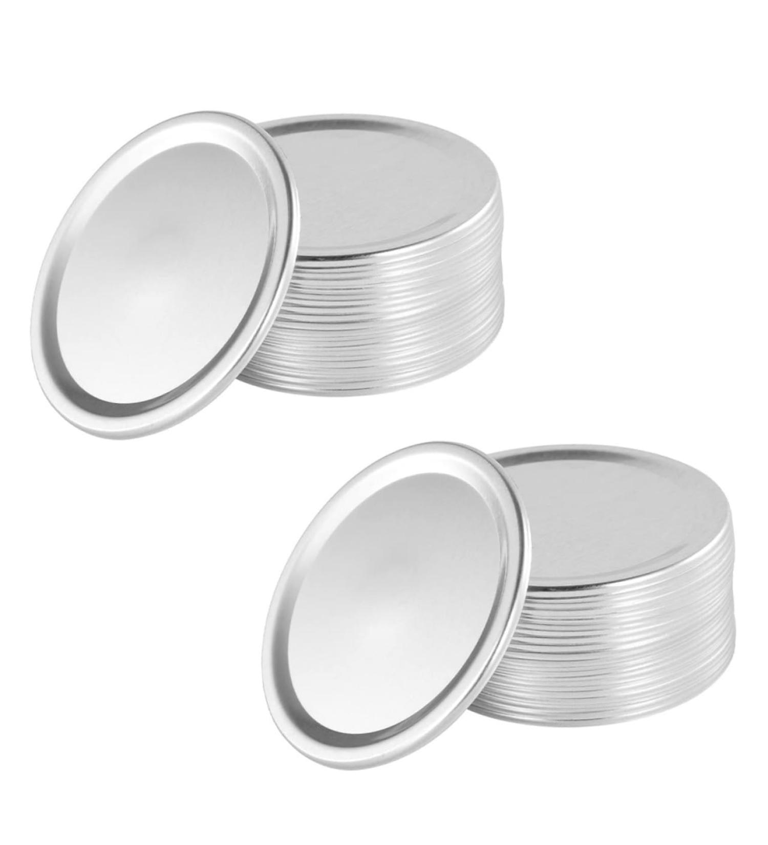 Zerodeko 24pcs Mason Jar Lids Airtight Storage Tank Lids Iron Jar Lid Canning Parts Metal Lids Reusable Canning Caps Silicone Bottle Caps Lids for Sealing Ring Tinplate Customized - Buy Online on GoSupps.com
