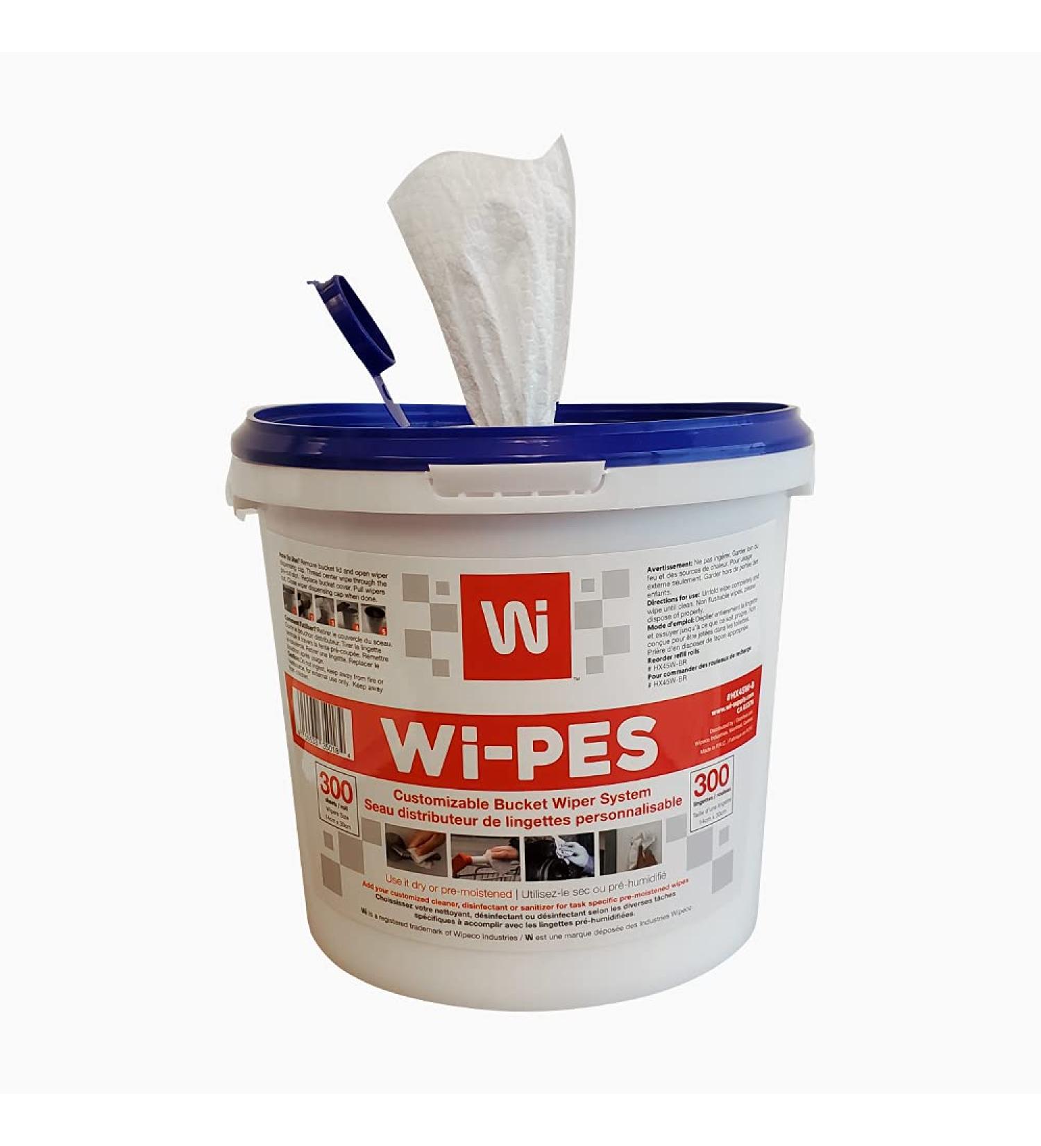 Wi-PES Supply Disposable Dry Wipes with Bucket All-Purpose Heavy Duty Cloth DIY Wipes for Home Kitchen School Travel Use