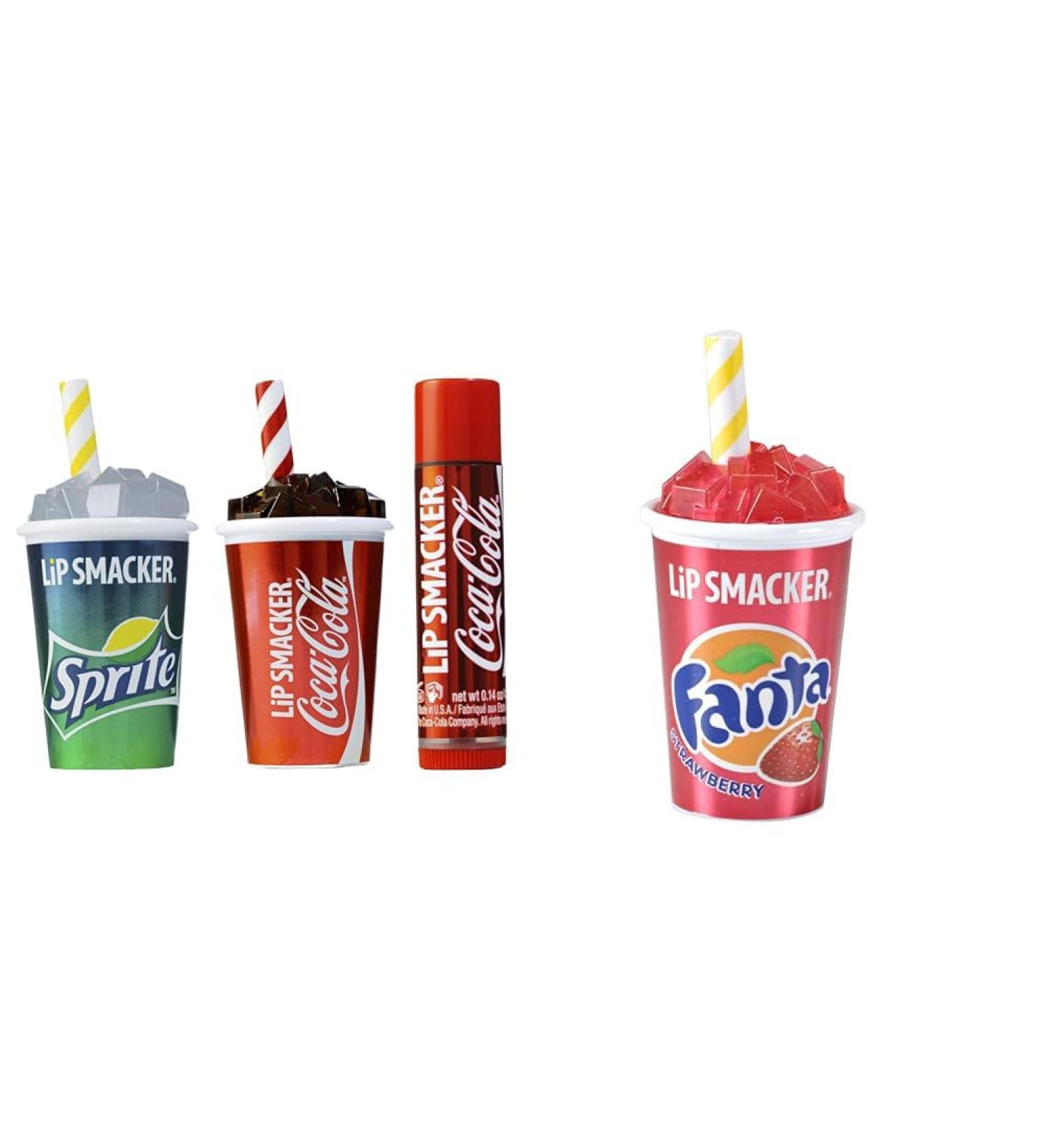 Lip Smacker Coca Cola Collection lip balm trio - Coca-Cola Sprite & Strawberry Fanta flavors - Buy Online on GoSupps.com