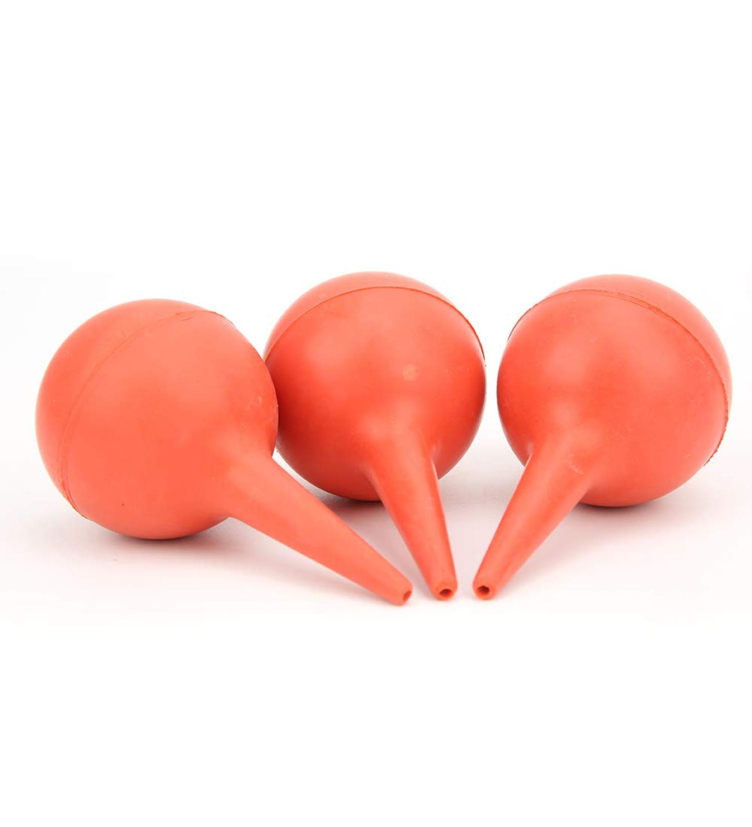 3Pcs 30ml Hand Bulb Ear Syringe for Ear Washing - Red | Laboratory Tool for Kids & Adults - Buy Online on GoSupps.com