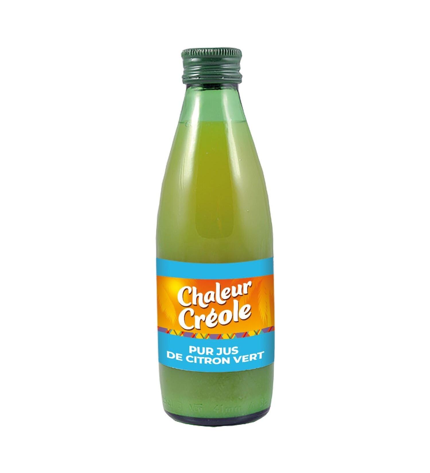 CHALEUR CREOLE Jus de Citron Vert Frais et Tonique Parfait pour Cocktails et Cuisine (25cL) - Le Lot De 4