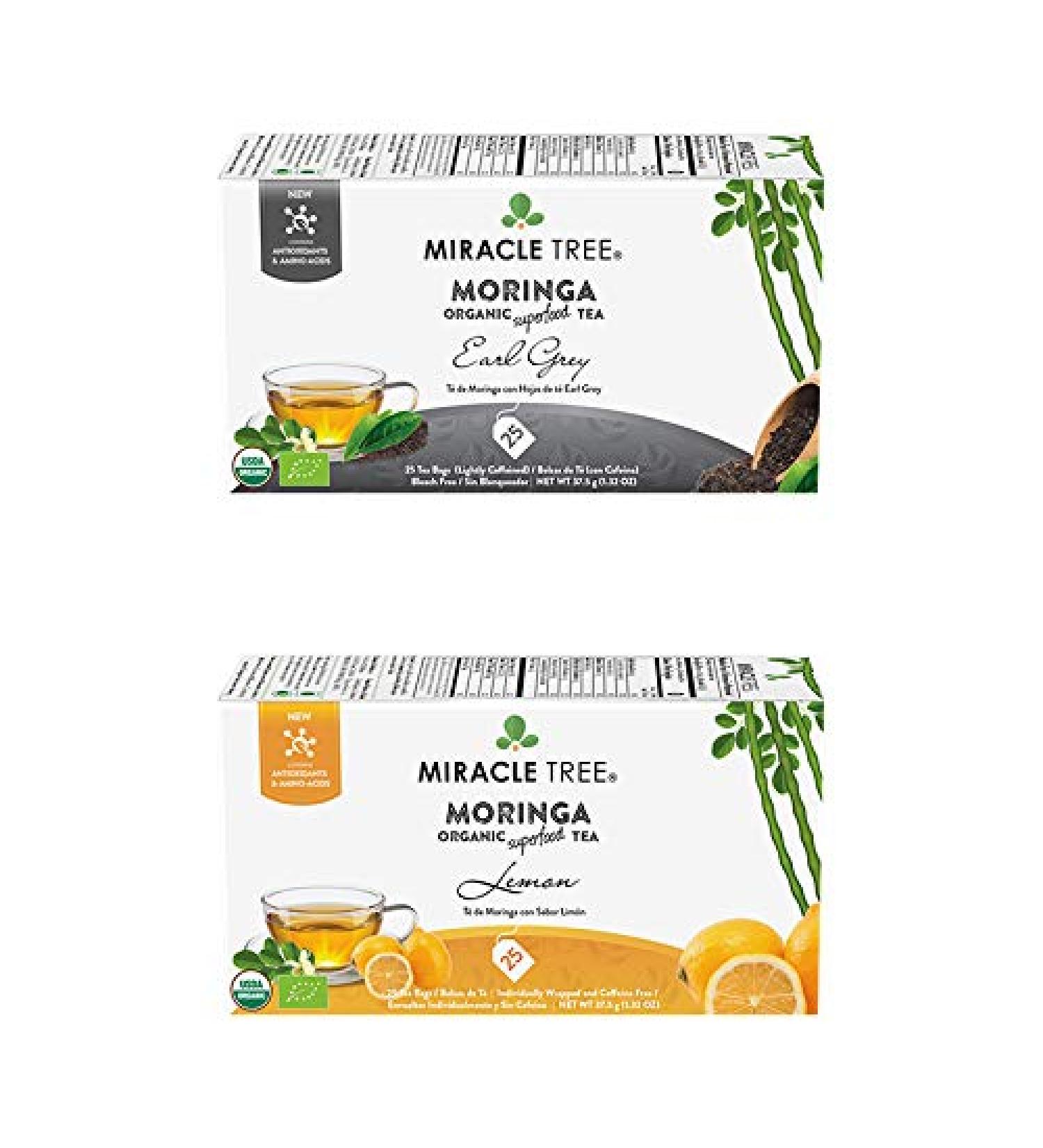Miracle Tree Moringa Organic Earl Grey Superfood Tea - 25 Tea Bags (1.32 oz) - Buy Online on GoSupps.com