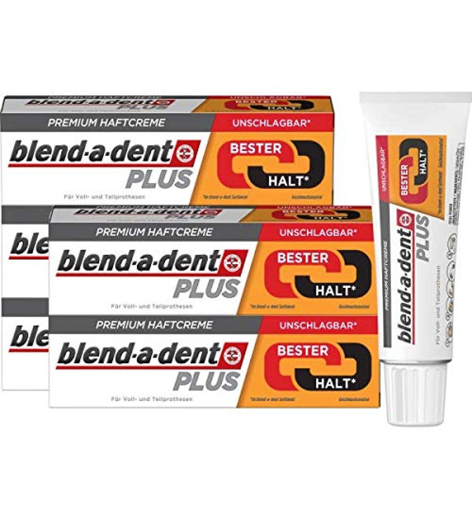 Blend-a-dent Plus Duo Kraft Premium Adhesive Cream Pack of 6 (6 x 40 g) 40 g (Pack of 6)