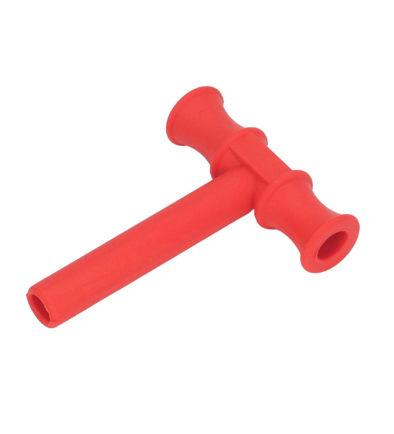 T-Shaped Chewing Tube for Adults | TPR Vocal Training & Chewy Sticks for Autistic Chewers - Red - Buy Online on GoSupps.com