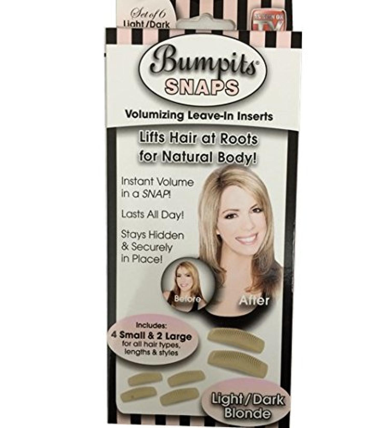 Bumpits Snaps Hair Volumizing Inserts Light/Dark Blonde - Natural Root Lift for Volume - Buy Online on GoSupps.com