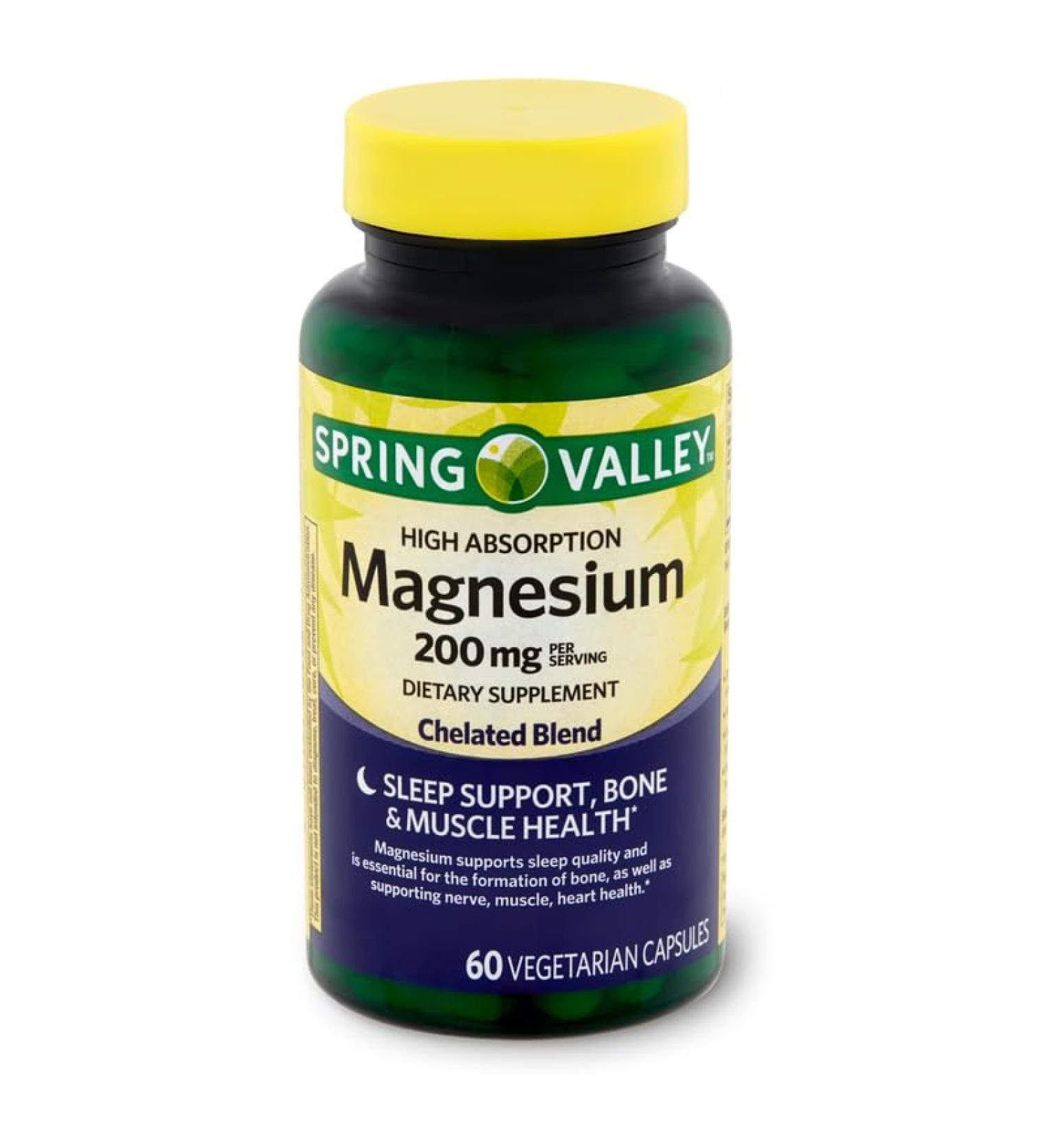 4 TOP CARE Magnesium Supplement for Men & Women - 200mg of Pure Magnesium - Magnesium Capsules - 60 Count