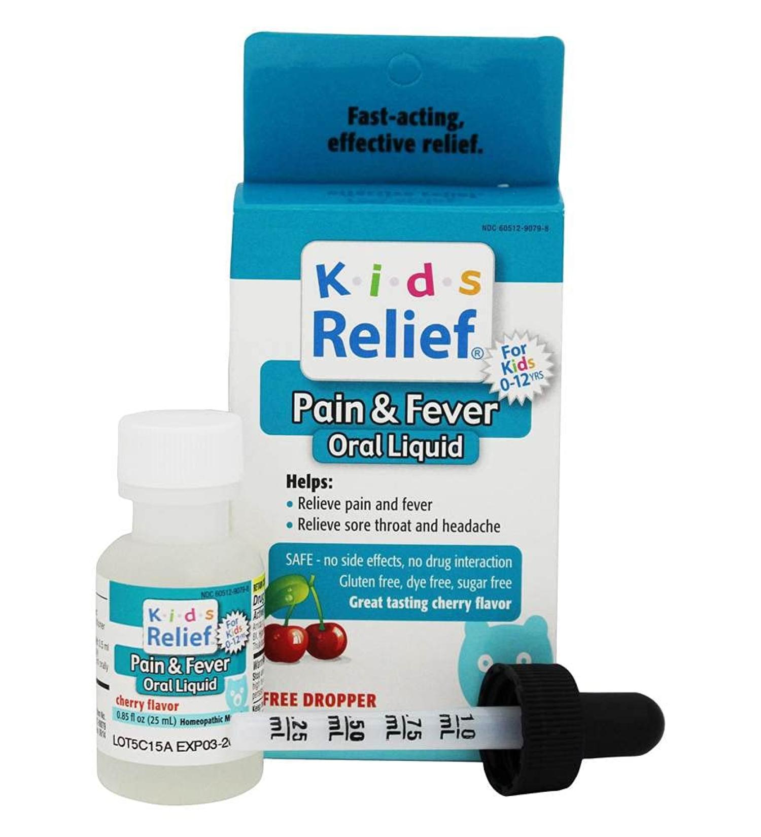 Kids Relief Pain & Fever by Homeolab USA - Fast-Acting Relief for Children - Buy Online on GoSupps.com