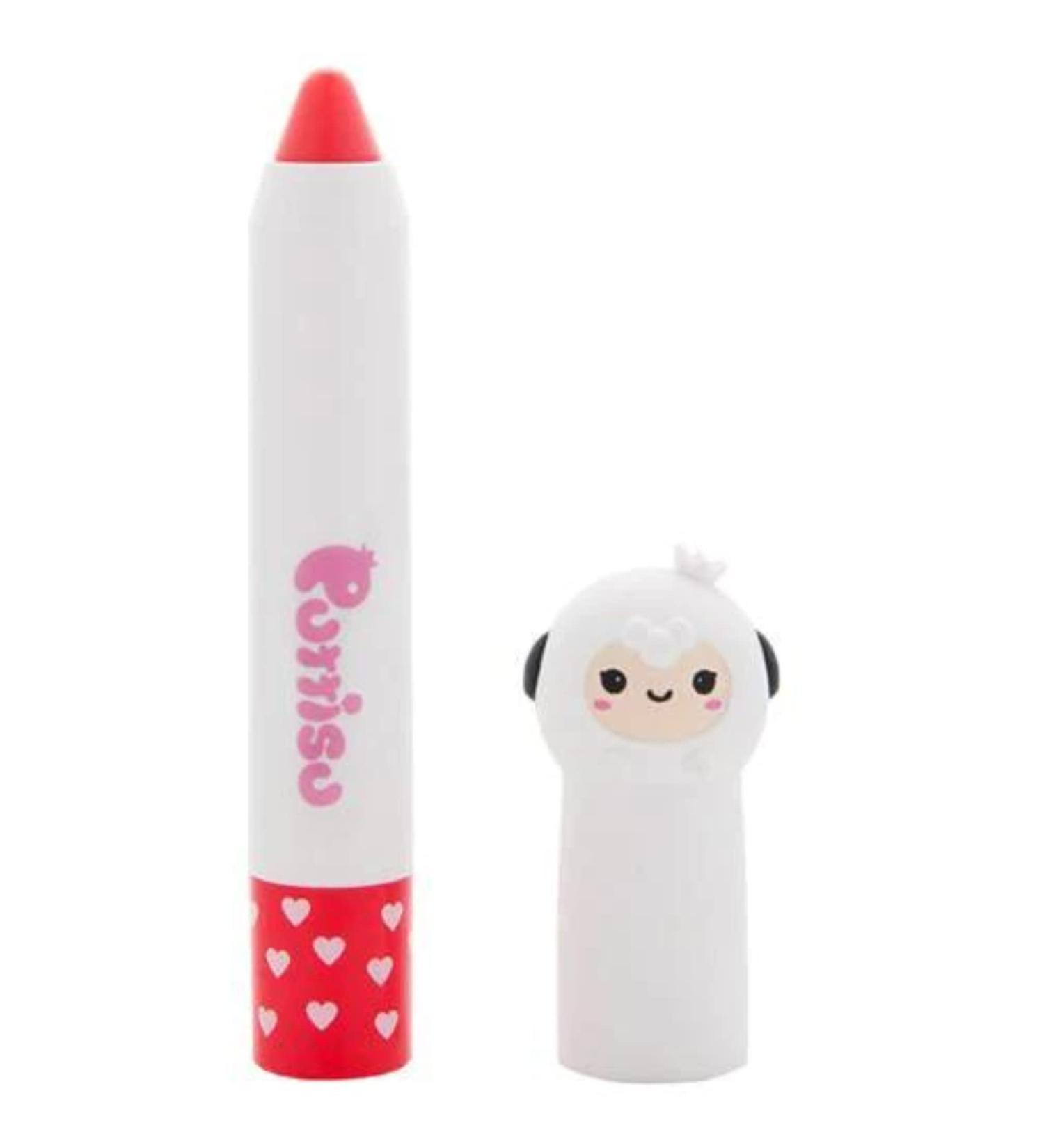 Butter Lip Color Crayon Balm with Deep Fruit Scent Hypoallergenic & Moisturizing - Long Lasting Non-Stain (Coco Cherry 1)