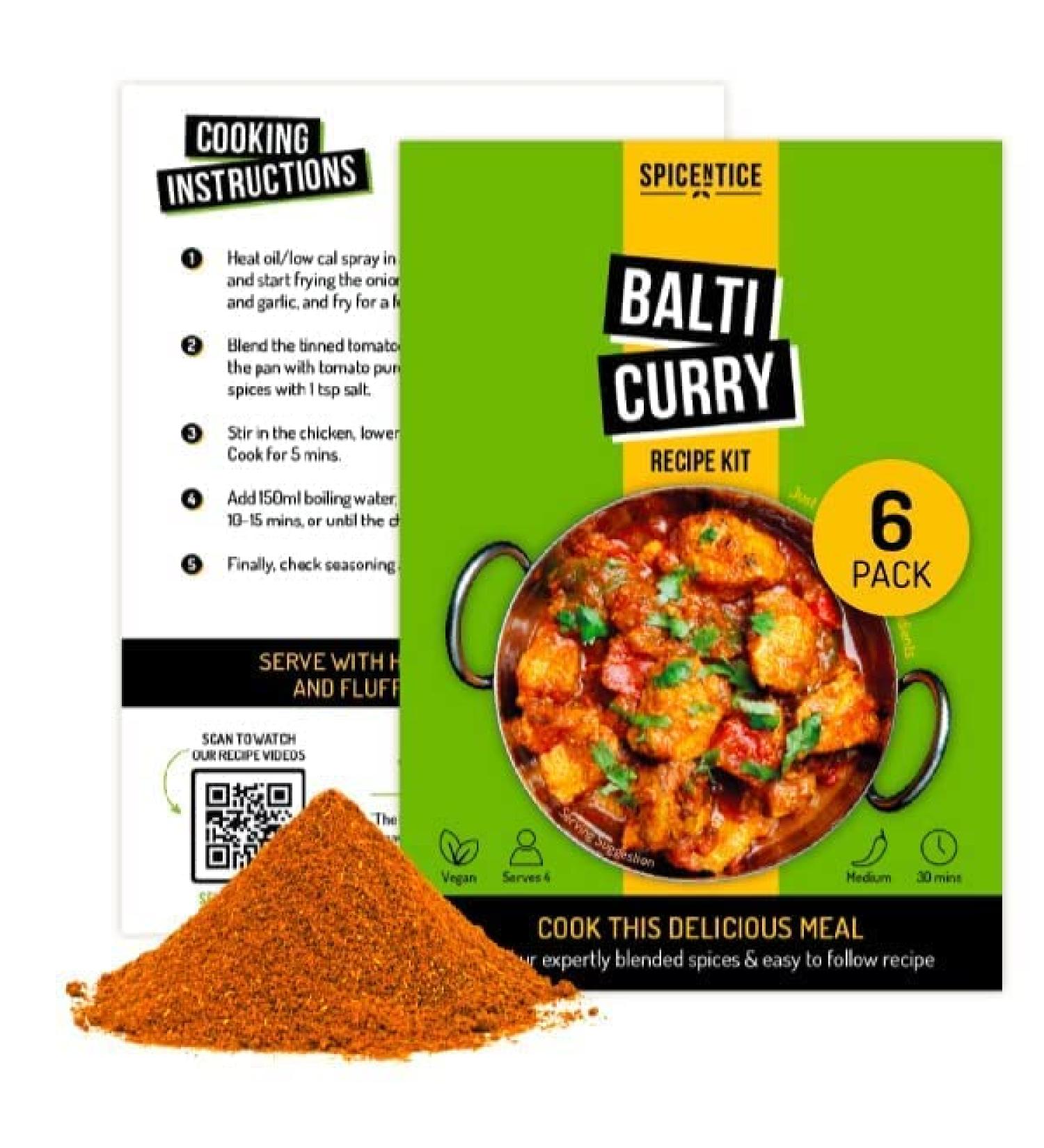 Spicentice Balti Curry Kits (Pack of 6) - Buy Online on GoSupps.com