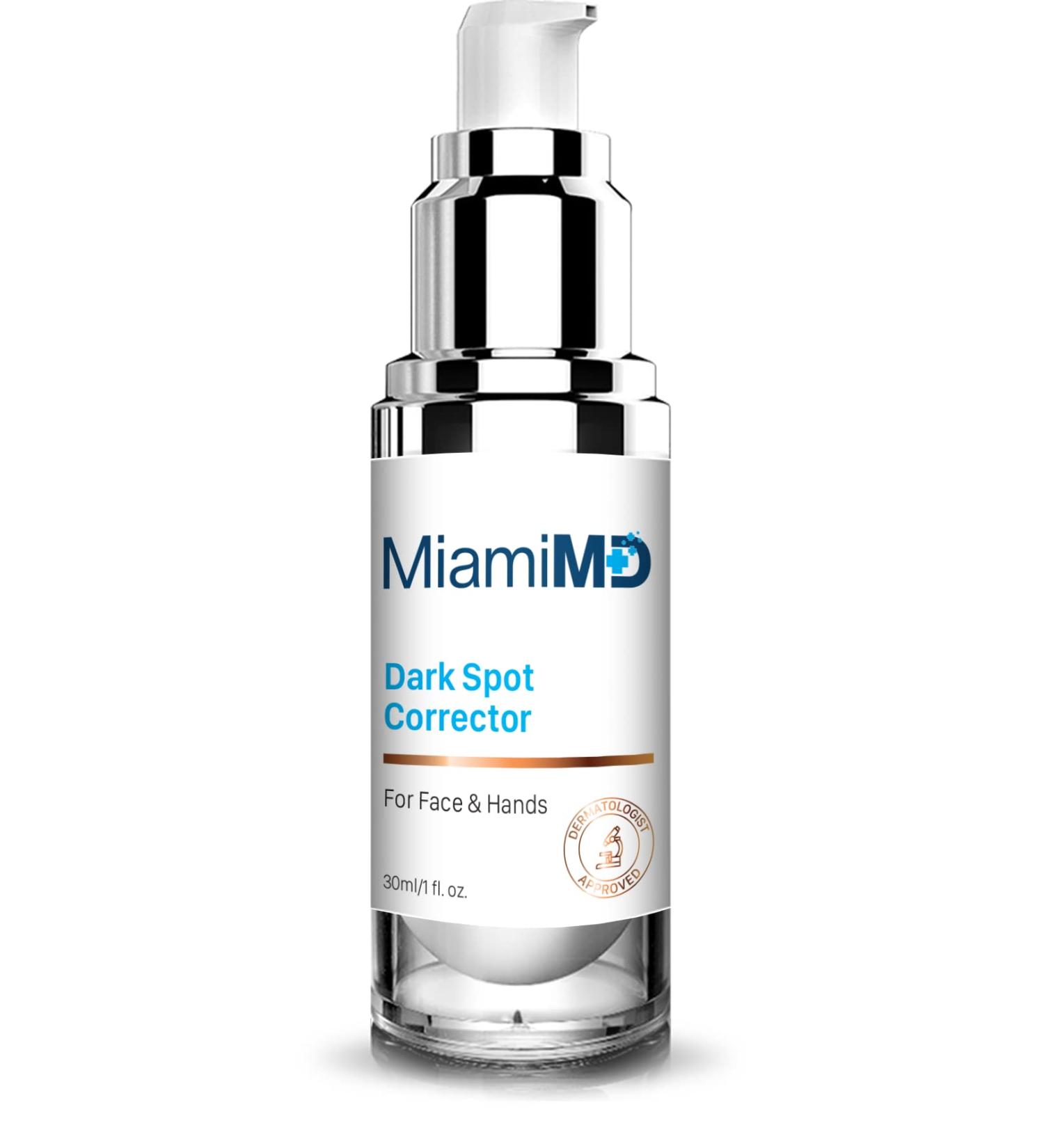 MiamiMD Dark Spot Corrector for Face, Body & Hands - Anti Aging Cream & Age Spot Remover - Paraben, Fragrance & Cruelty Free - 30ml - Results in 60-90 Days - Buy Online on GoSupps.com