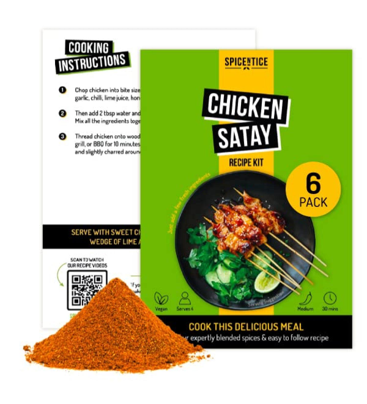 Spicentice Satay Seasoning (Pack of 6) - Buy Online on GoSupps.com