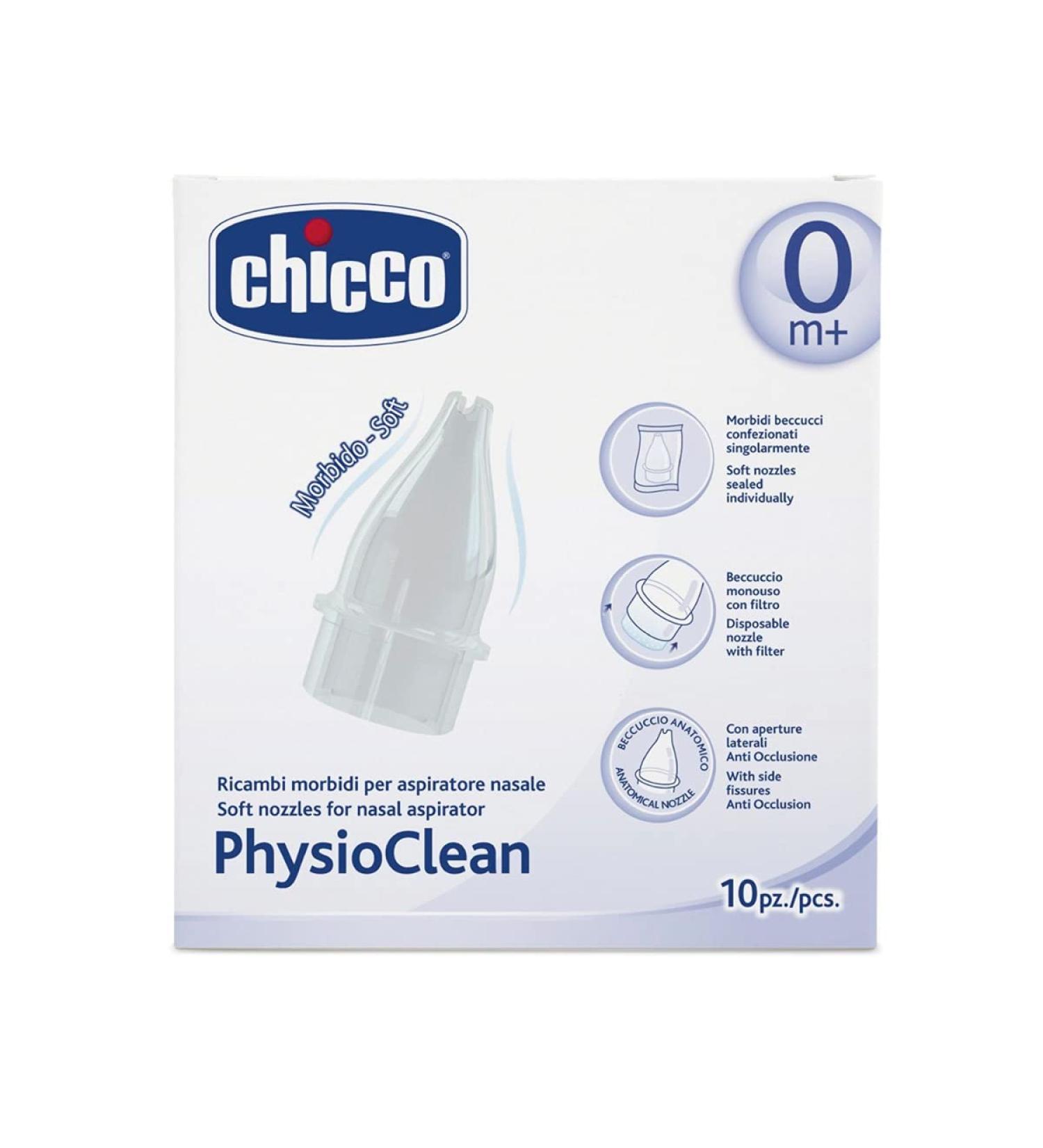 Chicco Soft Nasal Aspirator Parts - 10 Pack Replacement | Physioclean - Buy Online on GoSupps.com