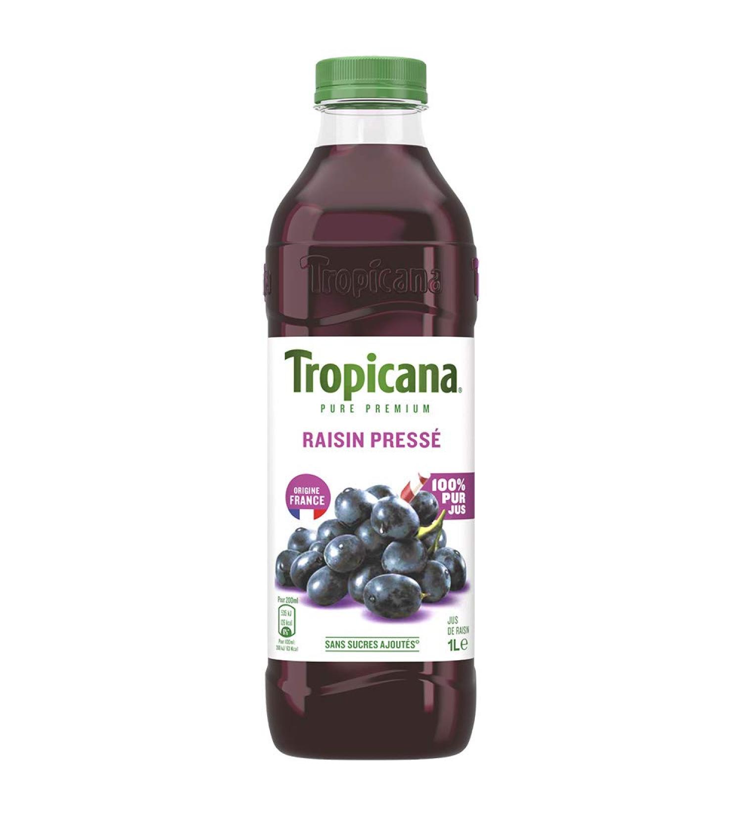 Tropicana Pure Premium Languedoc Grape Juice Bottle 6 x 1 L
