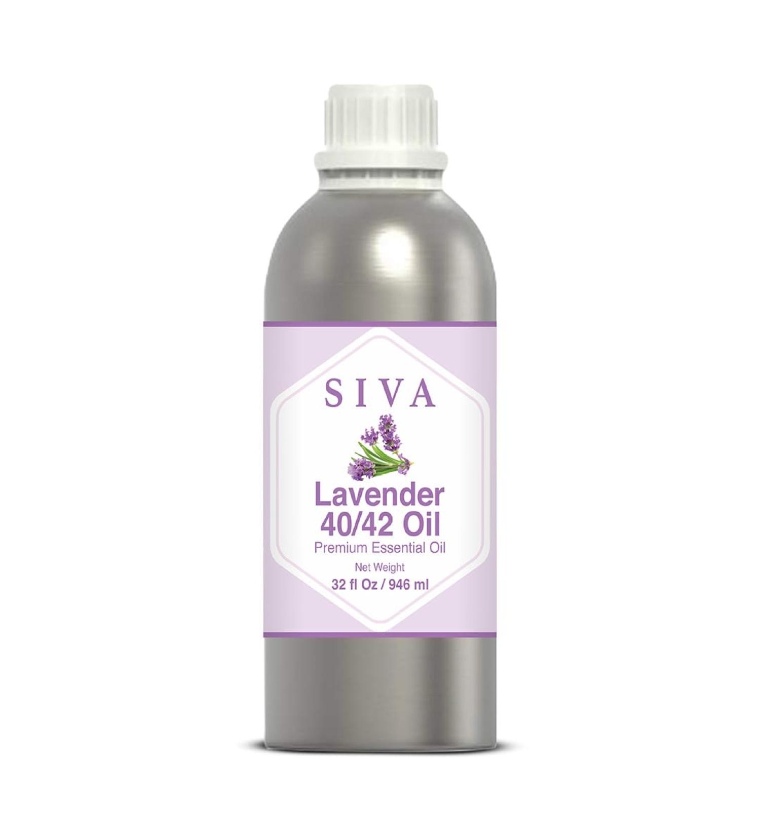 Buy Siva Lavender Essential Oil 40/42 - 32 Fl Oz | 100% Natural for Aromatherapy Hair & Skin Care | International Shipping Available - Buy Online on GoSupps.com
