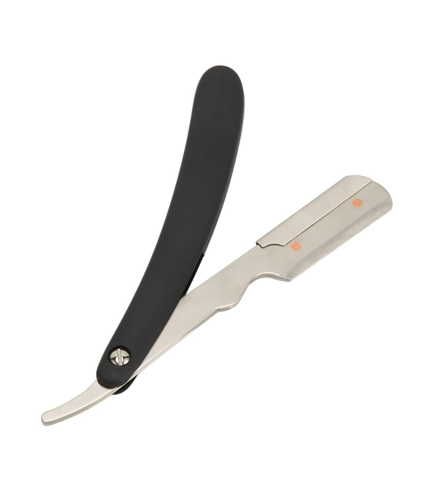 Professional Foldable Beard Blade Holder | Stainless Steel Razor for Precision Grooming - Buy Online on GoSupps.com