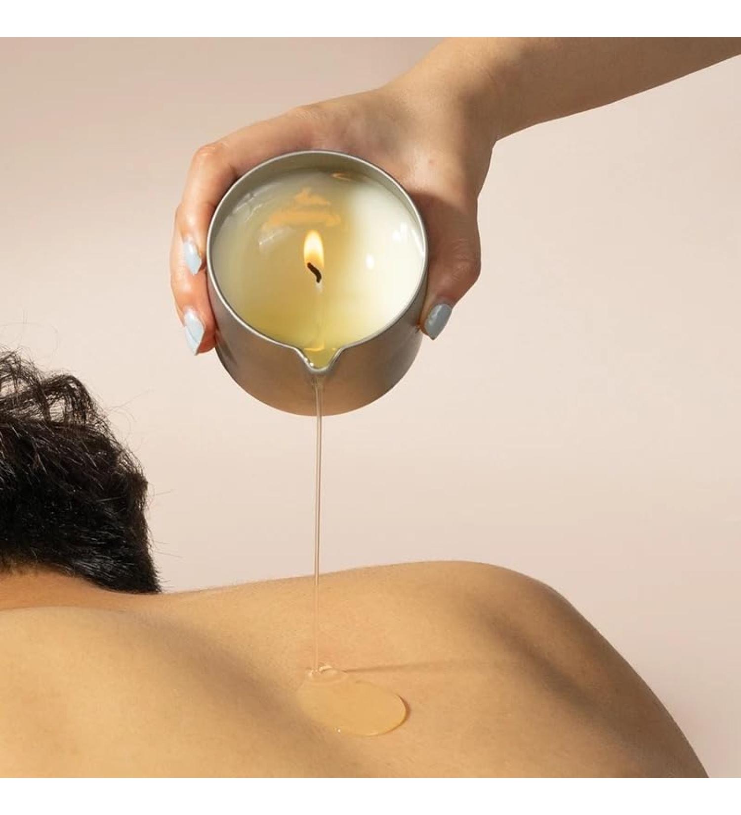 Relaxation Massage Oil Candle - Luxurious Scented Soy Wax for Spa Quality Skincare & Aromatherapy - Buy Online on GoSupps.com