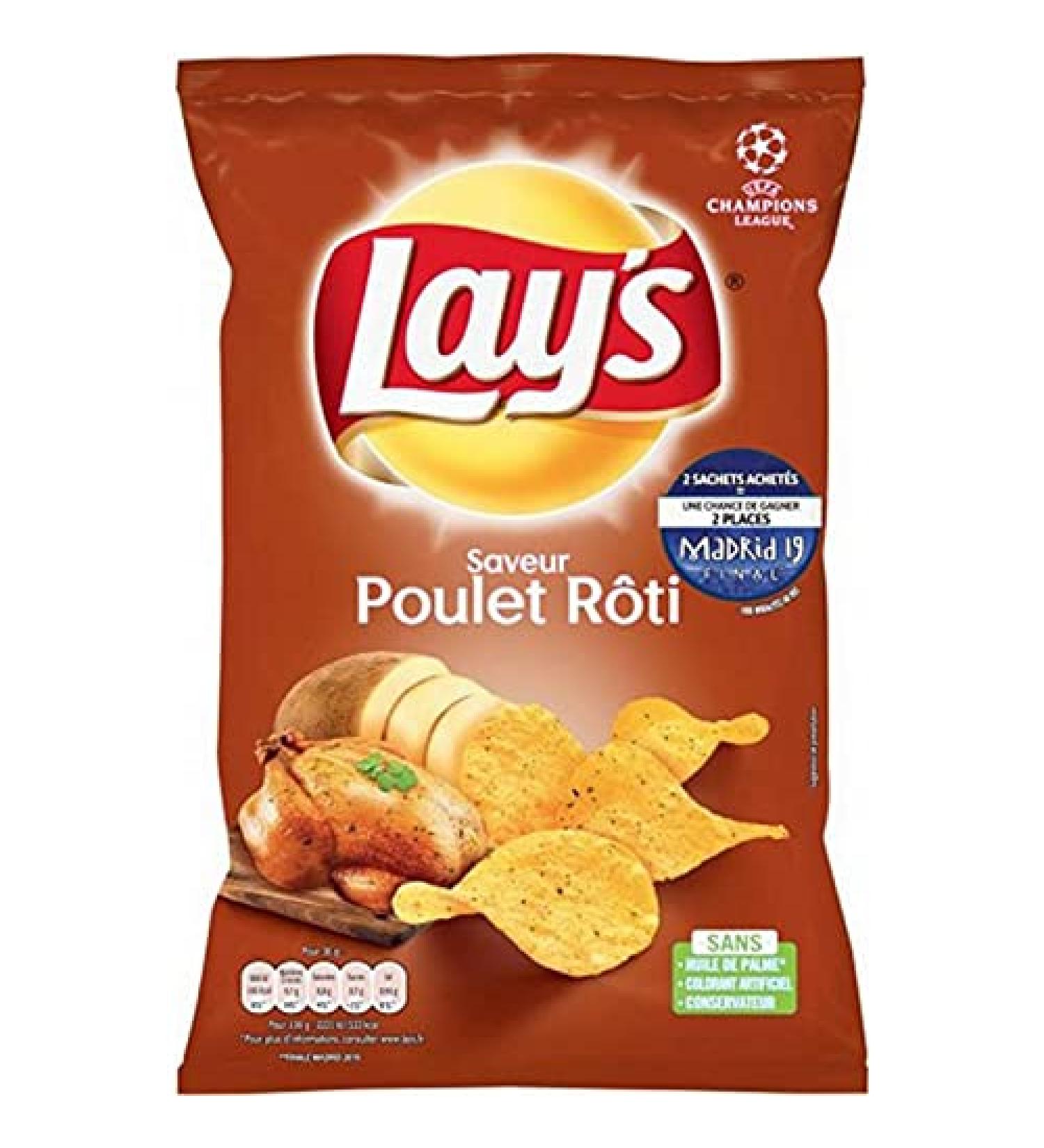 Lay's Lay's Roasted Chicken Flavoured Chips 130g (Pack of 10)