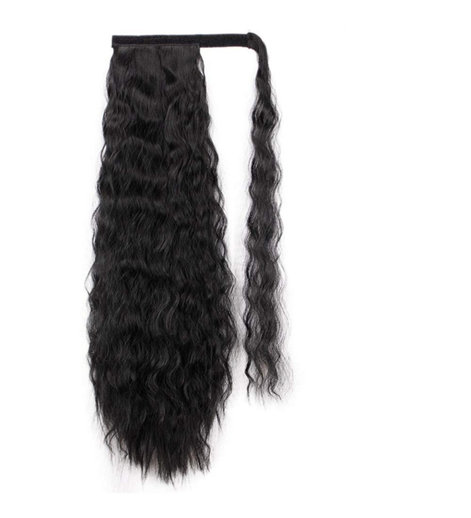 Vibrant Brown 22 Wavy Long Ponytail Synthetic Wig | Clip-In Hair Extensions for a Stunning Look - Buy Online on GoSupps.com