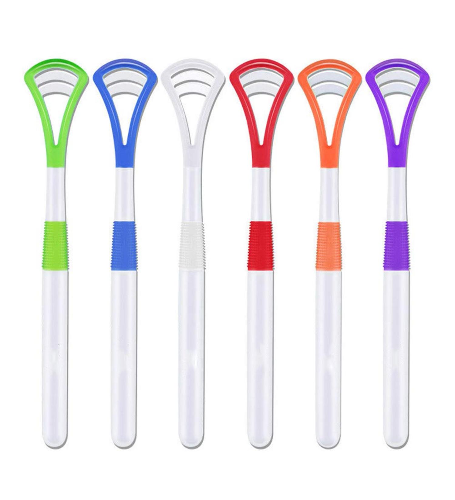 DBTXWDD 6-Pack Tongue Cleaners | Antimicrobial Oral Care Scrapers for Fresh Breath - Buy Online on GoSupps.com