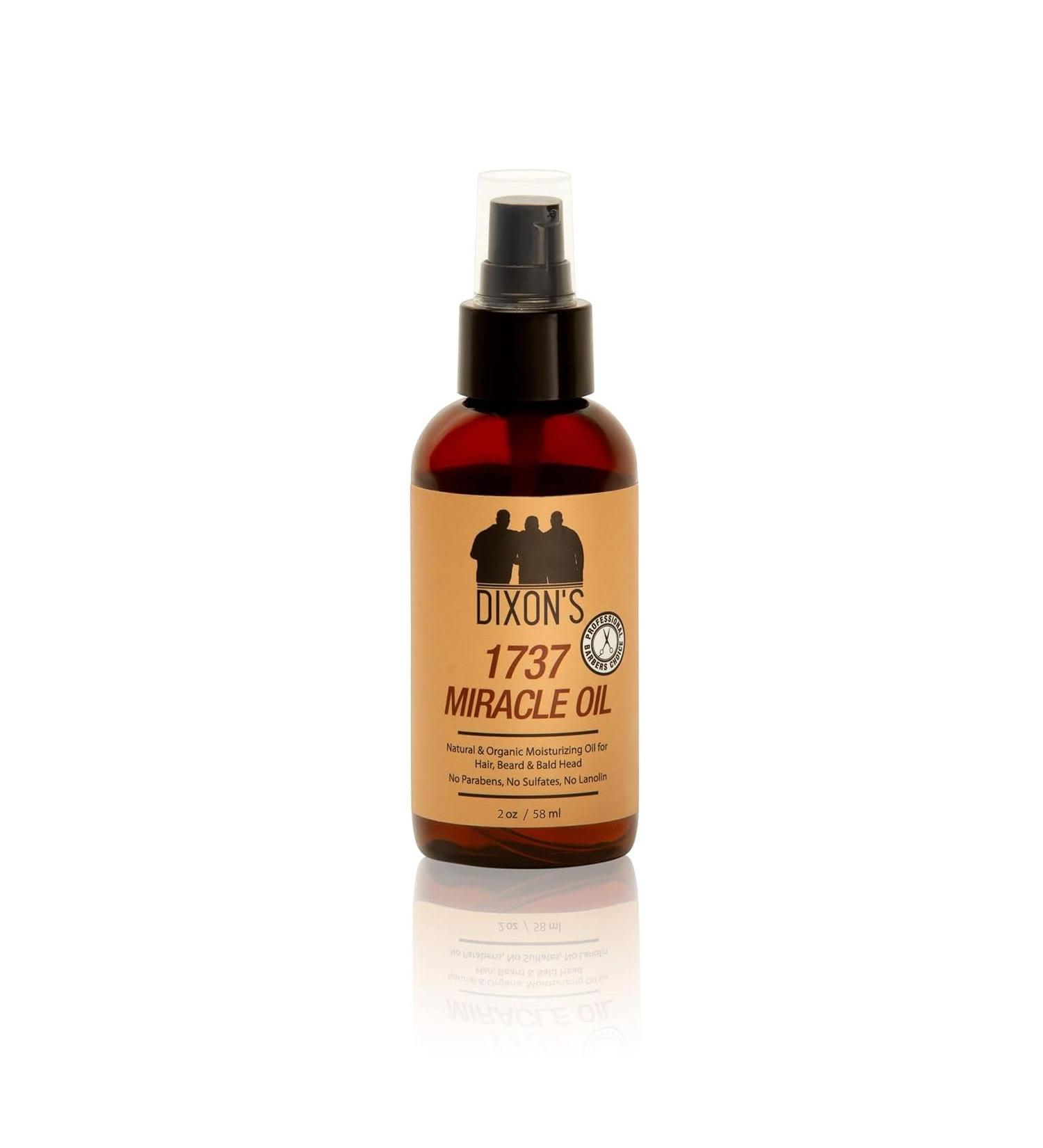 Dixon's 1737 Miracle Oil - Organic Beard Scalp & Hair Oil for Softness Shine & Hydration (2 fl oz) - International Shipping Available - Buy Online on GoSupps.com