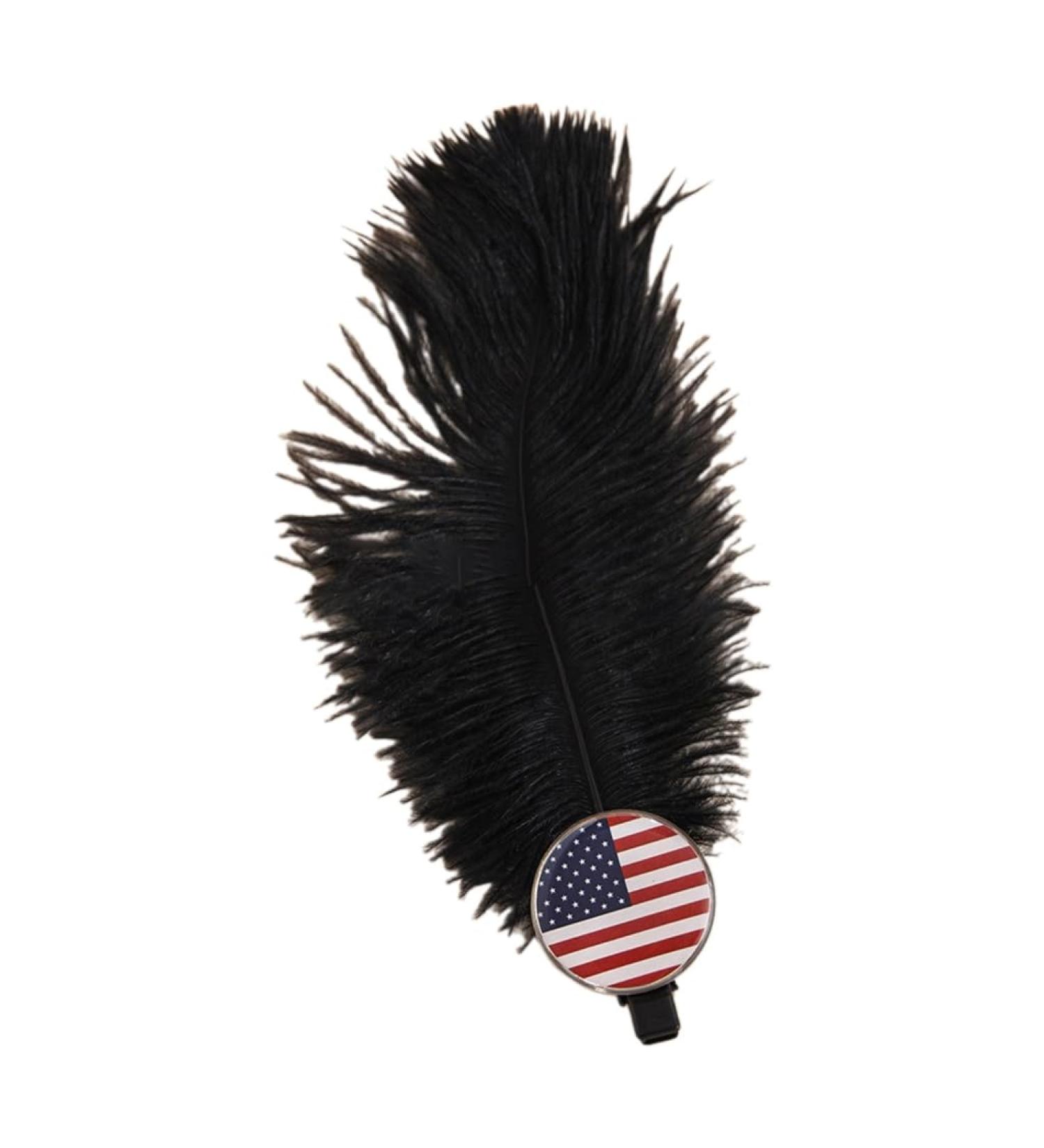 hgnxa World Sports Game Hair Clip Black Feather Hairpin Flags Duckbill Clip for German Italy Spanish Britain America USA - Buy Online on GoSupps.com