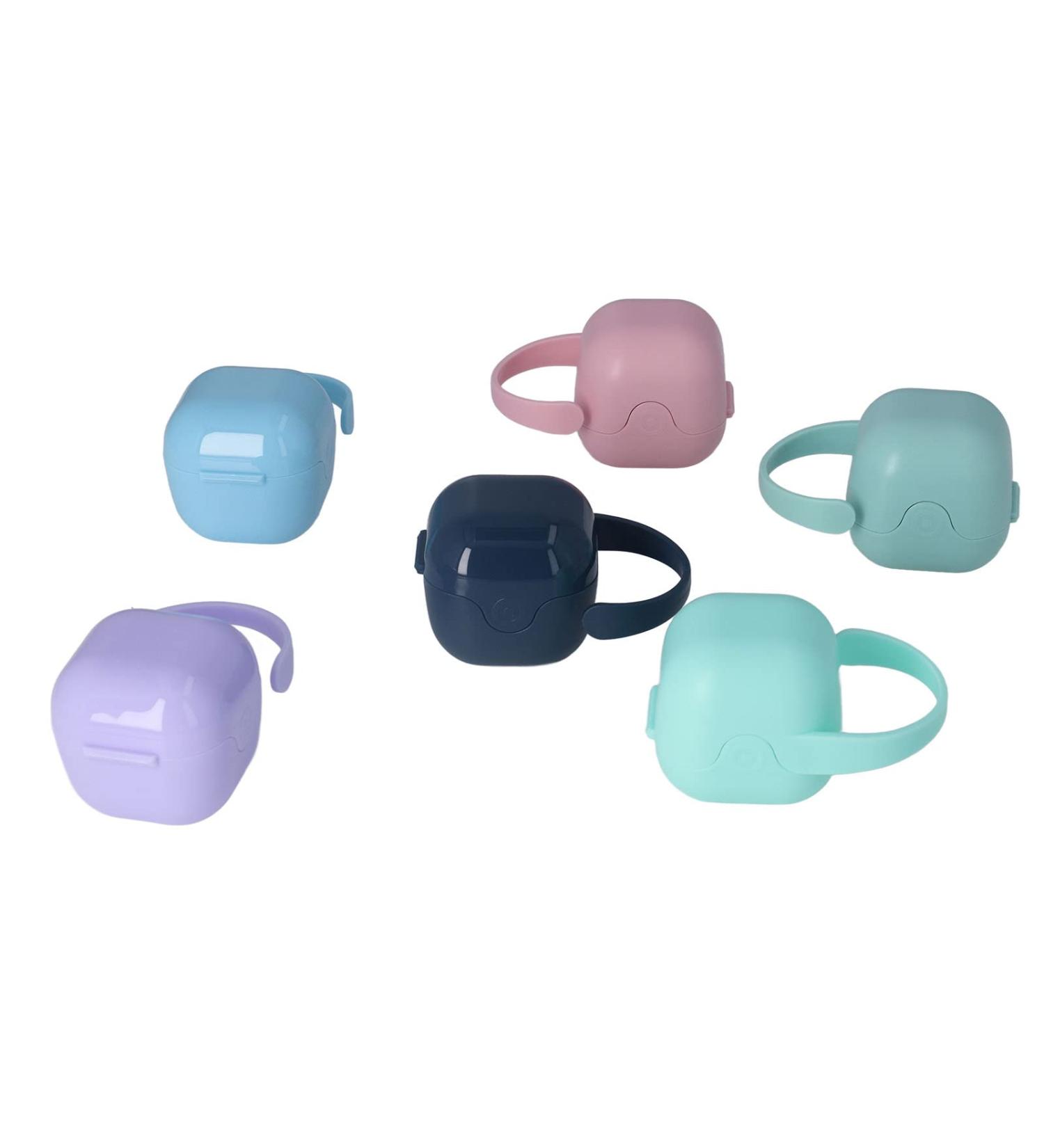 Pack of Non-Toxic Pacifier & Nipple Protector Covers - Safe Holder Containers for Babies in 6 Colors | International Shipping Available - Buy Online on GoSupps.com