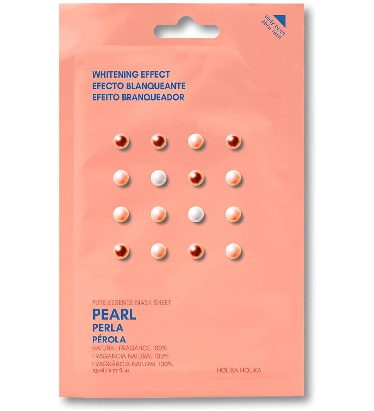  Holika Holika HOLIKA HOLIKA. Pure Essence Mask Sheet Pearl. 25ml Lightening Mask Whitening Effect Pearl Natural Fragrance Cell Renewal Eliminates Blemishes - Buy Online on GoSupps.com