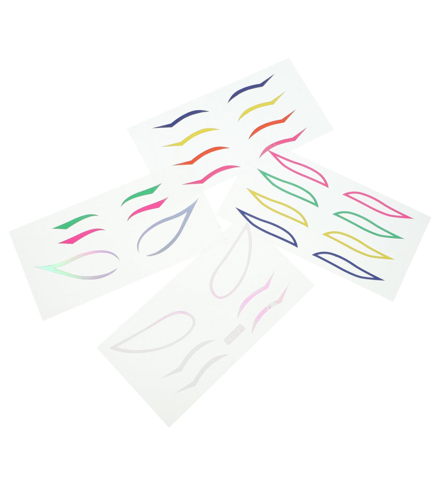 Hemoton 4Sets Paper stickers Colorful Eyeliner Sticker Creative Eyeliner Sticker 1 count (Pack of 1) Colorful - Buy Online on GoSupps.com