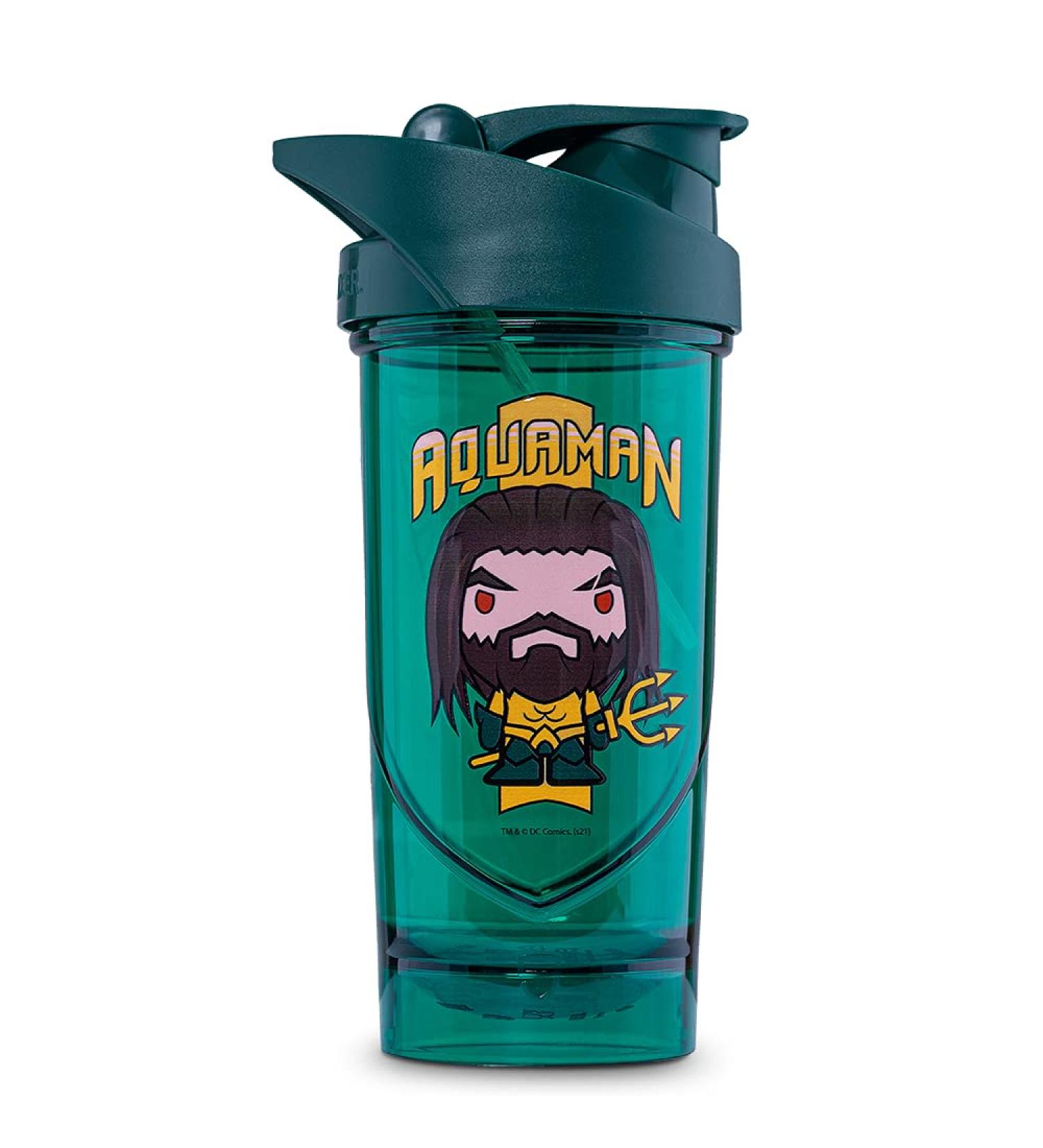 Shieldmixer Hero Pro Classic Shaker Aquaman Mini - BPA-Free Fitness Bottle - 700ml Protein Shaker - Gym Accessories in Green - Buy Online on GoSupps.com