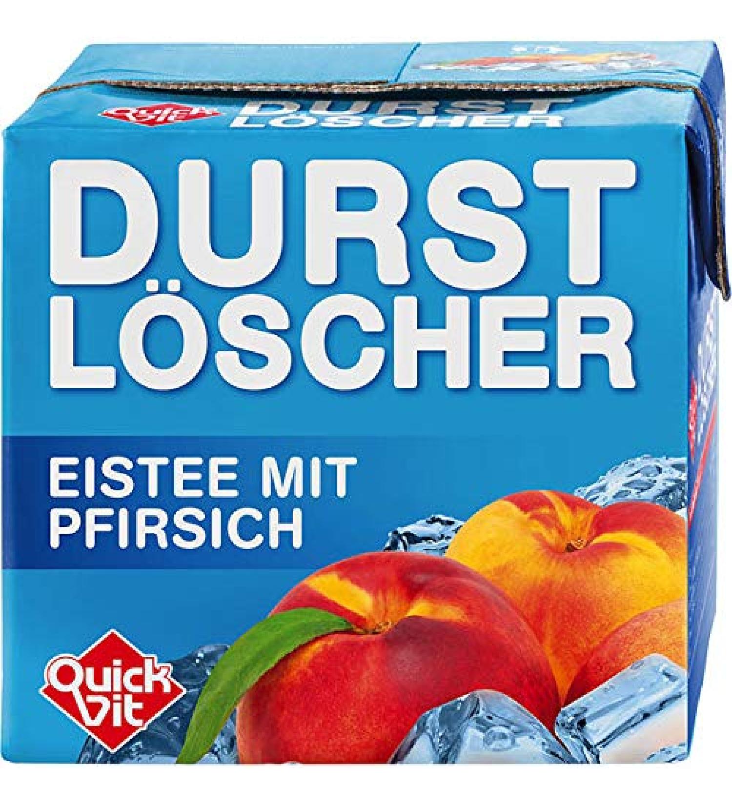 24 packs of 500ml thirst quencher Quickfit Ice tea Peach iced tea with straw