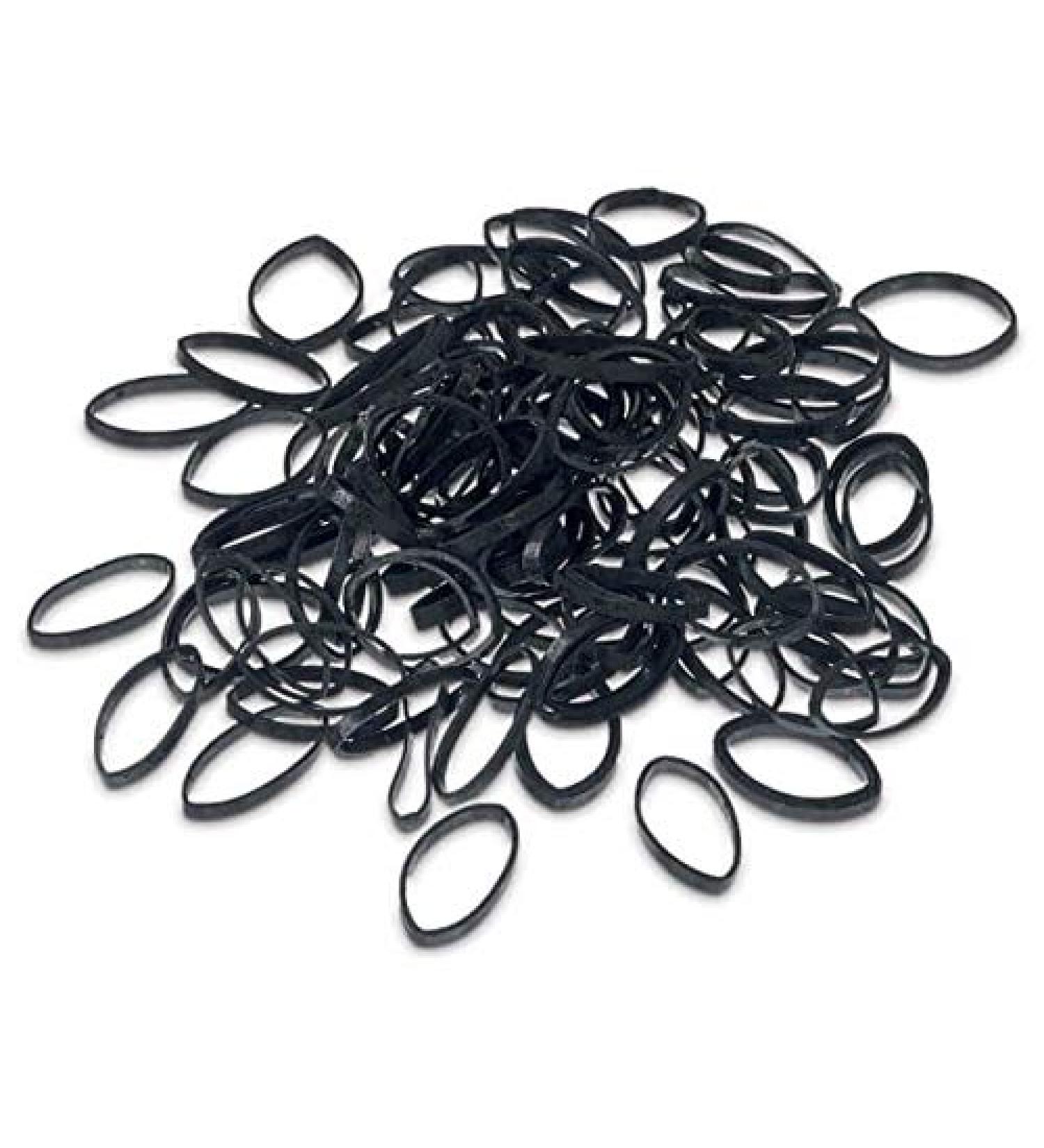 Mytoptrendz BLACK Small Thin Mini Tiny Rubber Bands Hair Elastics Ultra Rubberbands Ponytailers. - Buy Online on GoSupps.com