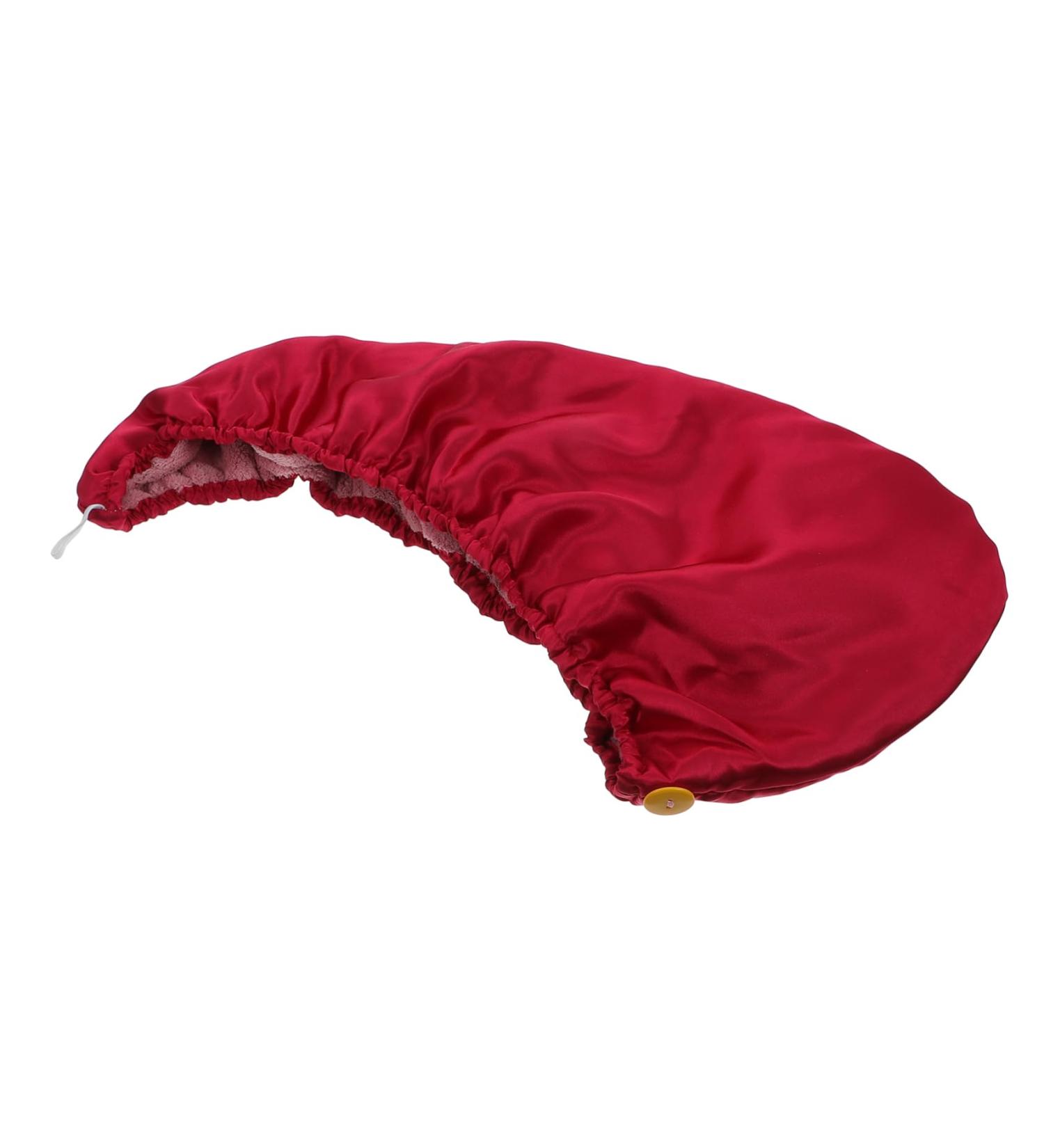 Ipetboom Satin Shower Cap Thicken Outer Satin Headband Miss Claret 54x21cm - Buy Online on GoSupps.com