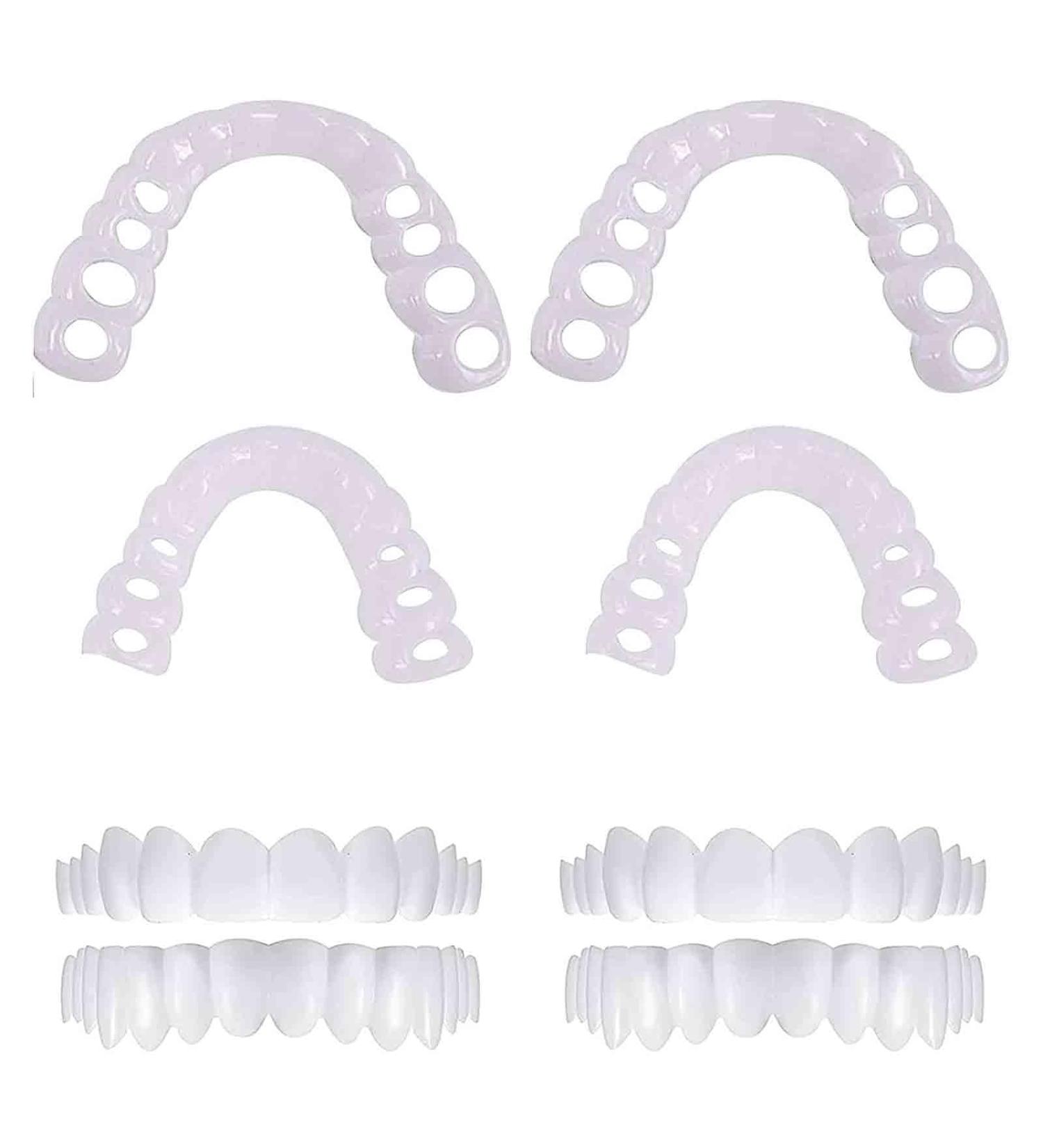 Buy Watsky Veneers: Instant Snap-On Dentures for Men & Women - Top & Bottom Silicone Prostheses 4PCs - Buy Online on GoSupps.com