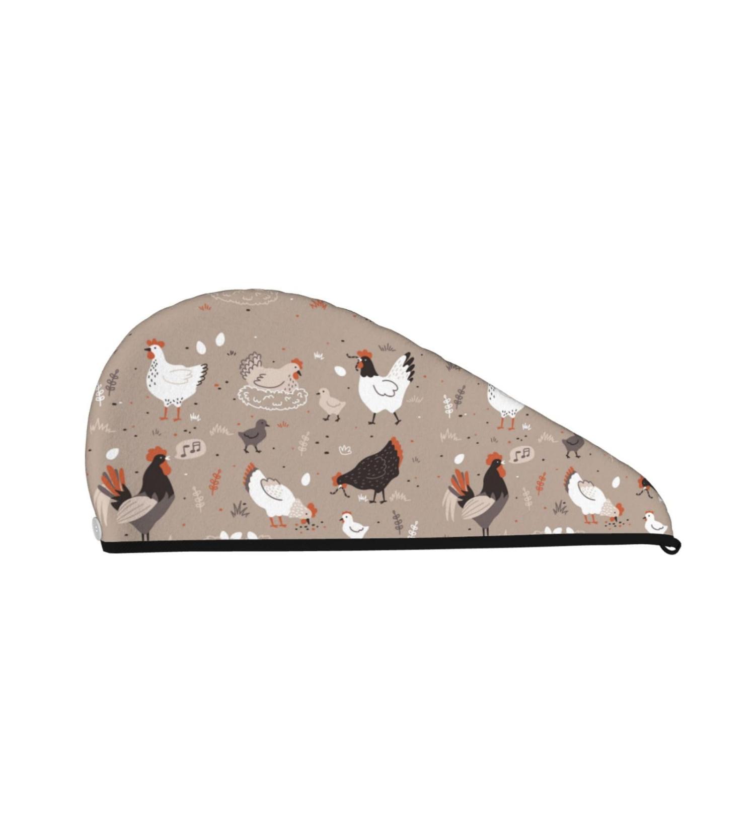 Super Absorbent Chicken Microfiber Hair Towel Wrap for Women - Quick Dry Coral Velvet for Long Curly & Thick Hair - Buy Online on GoSupps.com