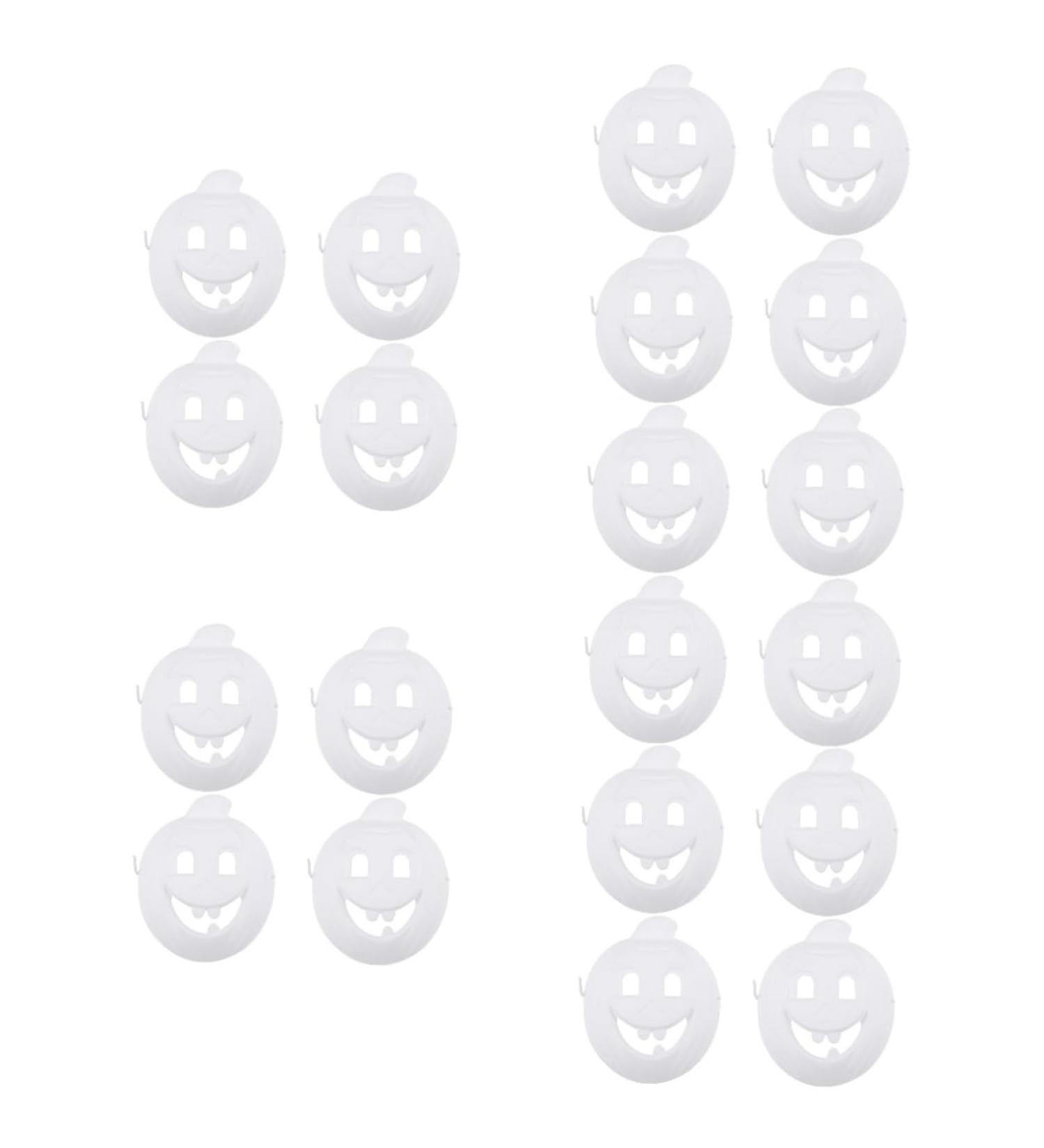 Toyvian 20 Pcs Diy Halloween Craft Pumpkin Halloween Masquerade Halloween Paper Halloween Pumpkin Halloween Fun Halloween for Kids White Blank Child Decorations Pulp Whitex5pcs 20x17.5cmx5pcs - Buy Online on GoSupps.com