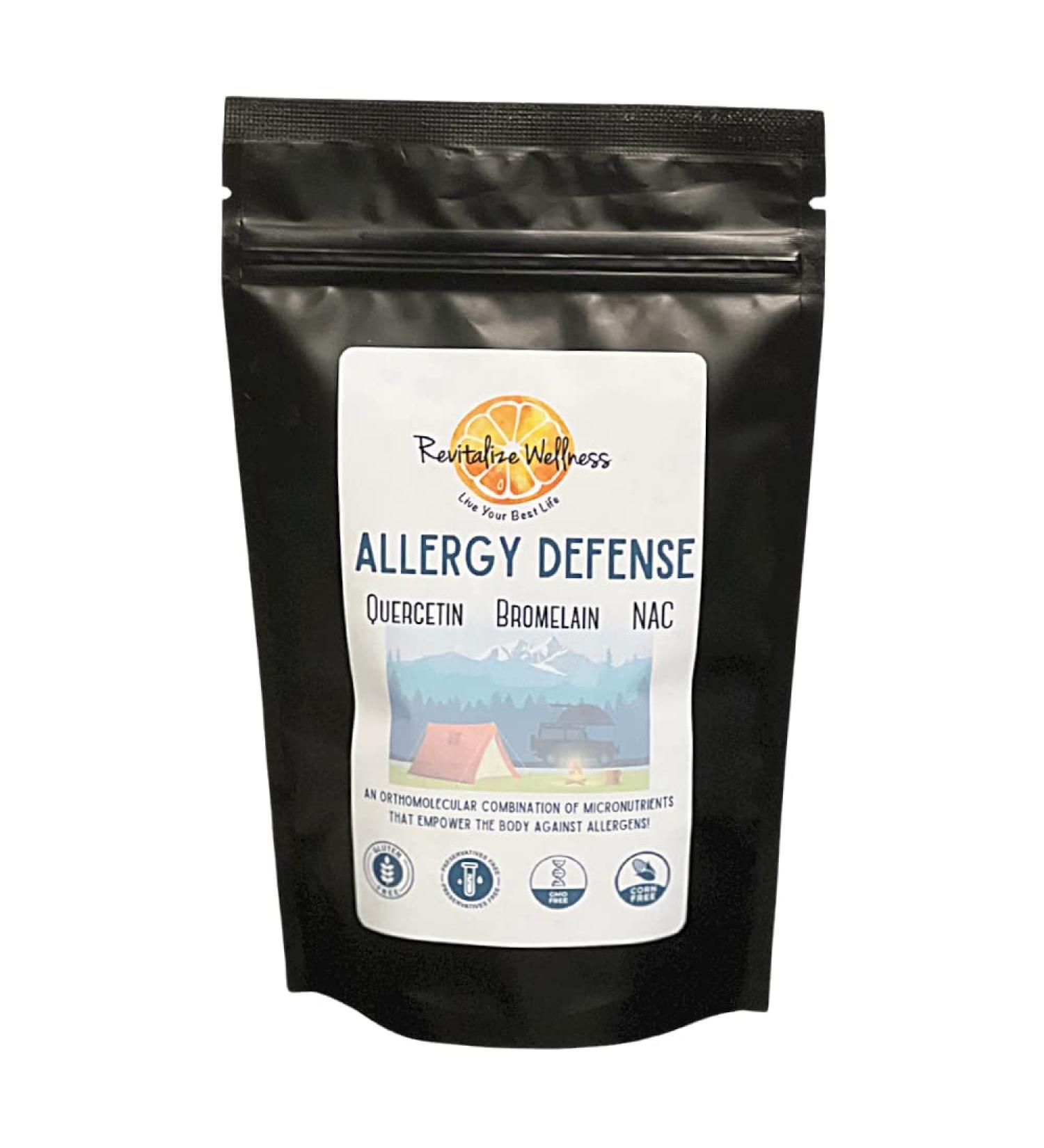 Revitalize Wellness Allergy Relief Supplement with Quercitin, Bromelain & Vitamin C - Natural Antihistamine and Immune Support - Buy Online on GoSupps.com