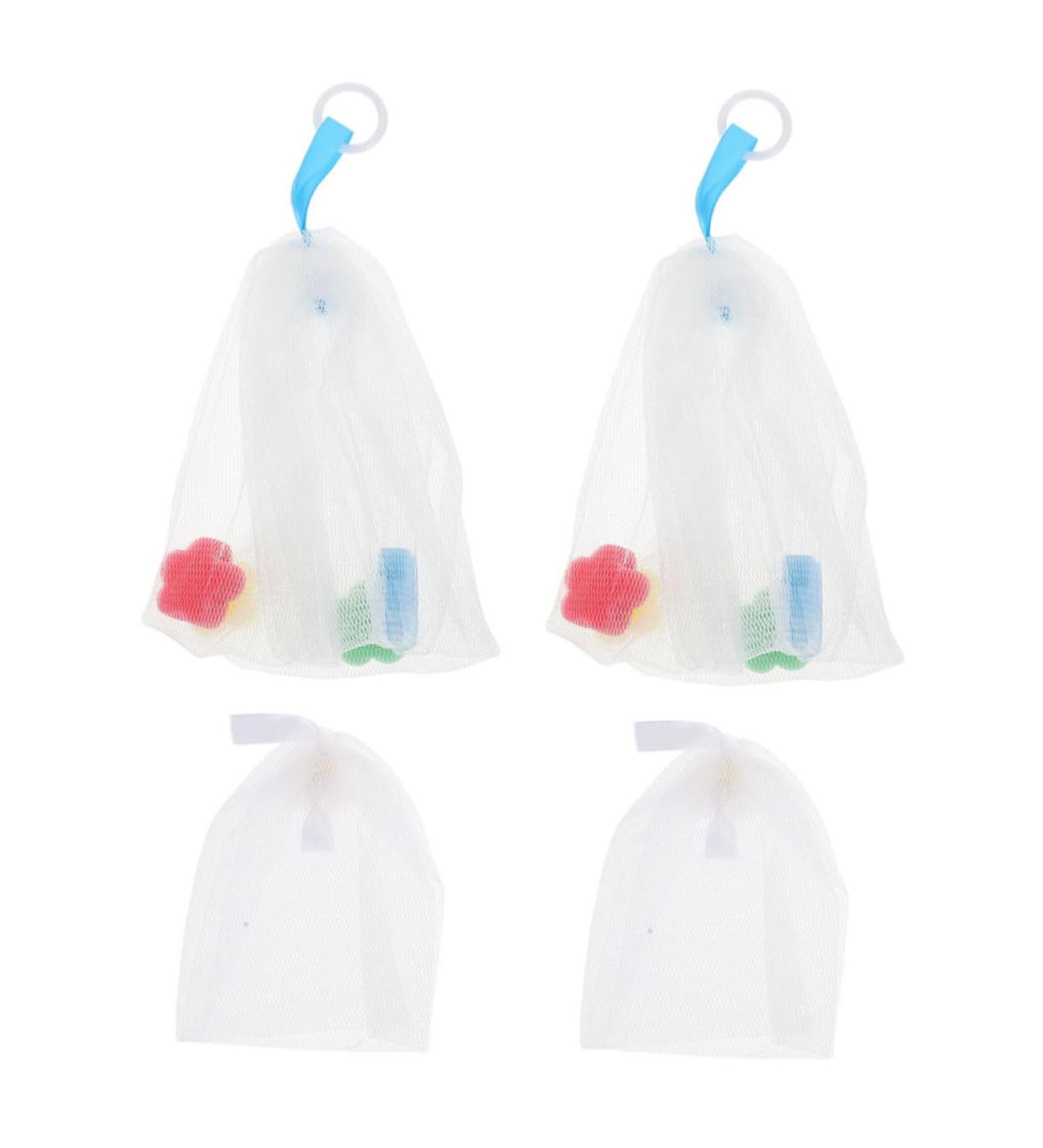 SOESFOUFU 4pcs Foaming Net Foaming Bags Soap Exfoliating Bag Face Foam Nets Bag Soap Sack Saver Pe - Buy Online on GoSupps.com