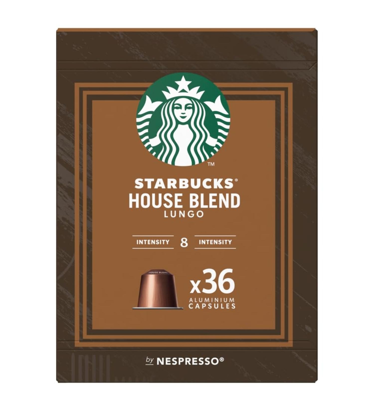 Starbucks by Nespresso Medium House Blend Coffee 36 Pods 206g